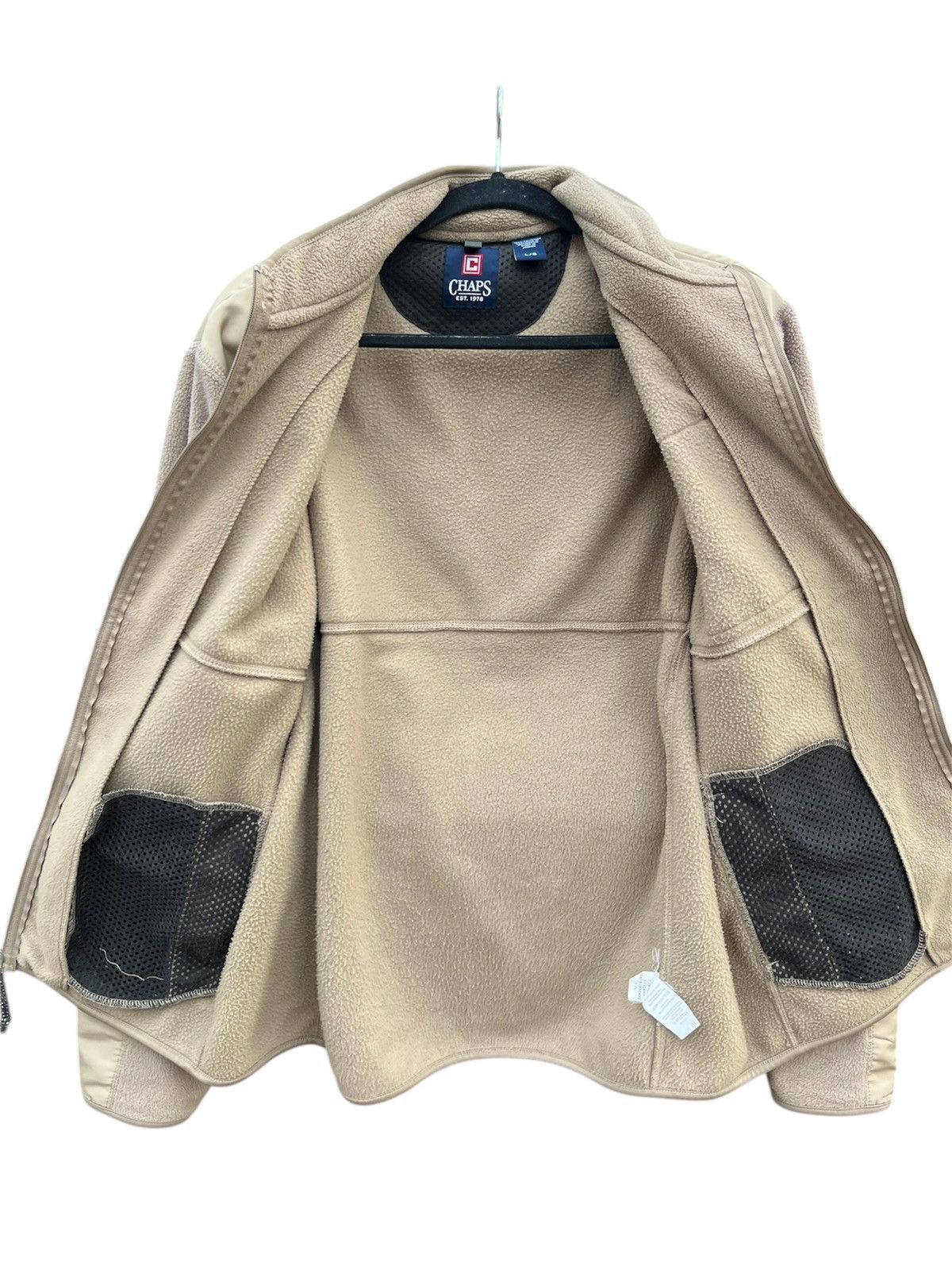 Chaps Ralph Lauren Y2K Chaps men's beige fleece jacket with full zip closure Size US L / EU 52-54 / 3 - 4 Thumbnail