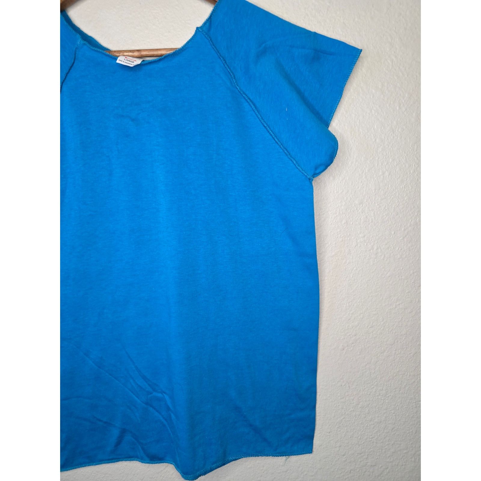 Vintage Vintage Blue Blank Shirt Lexington Large Women's Tee 80s Size L / US 10 / IT 46 - 2 Thumbnail