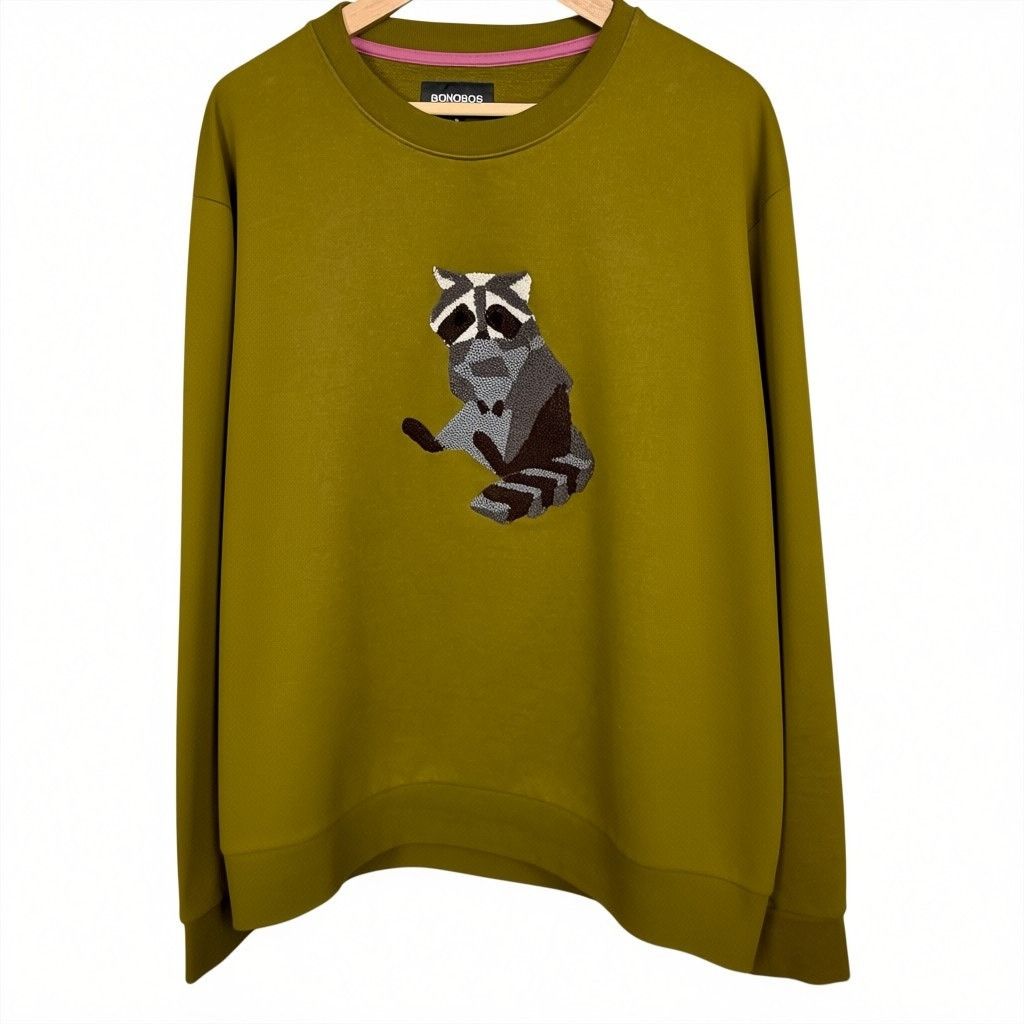 Bonobos Bonobos Critter Raccoon Men XL Supersoft Fleece Sweatshirt Size US XL / EU 56 / 4 - 1 Thumbnail