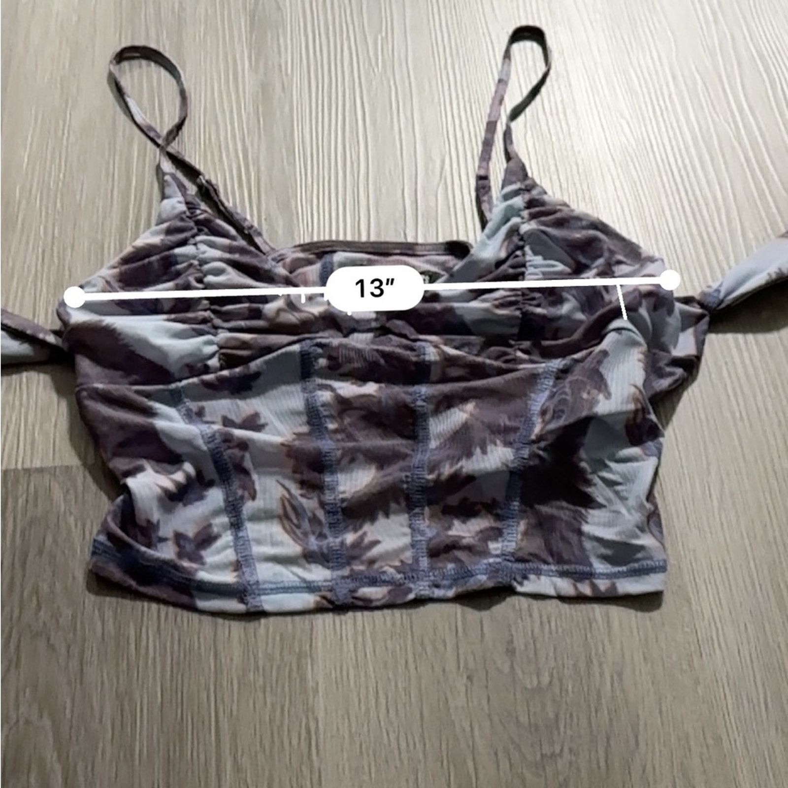 Urban Outfitters Urban Outfitters Ziggy Purple Paisley Corset Top Sz L Size L / US 10 / IT 46 - 10 Thumbnail