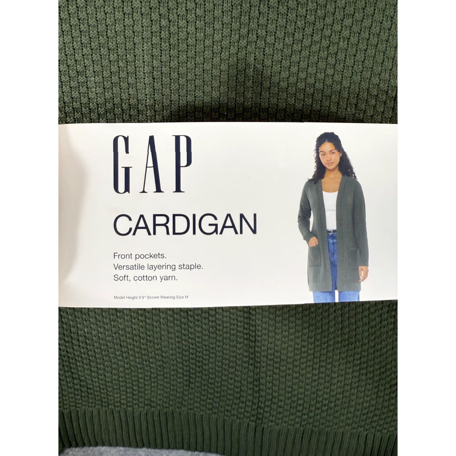 Gap Gap Cardigan Sweater Womens 2XL Open Front Olive Green Long Sleeve Pockets NWT Size XXL / US 16-18 / IT 52-54 - 7 Thumbnail