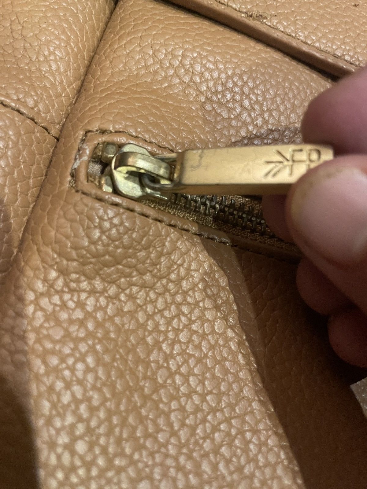 Leather Pebbled Leather Bag Tan/Butterscotch Size ONE SIZE - 4 Thumbnail