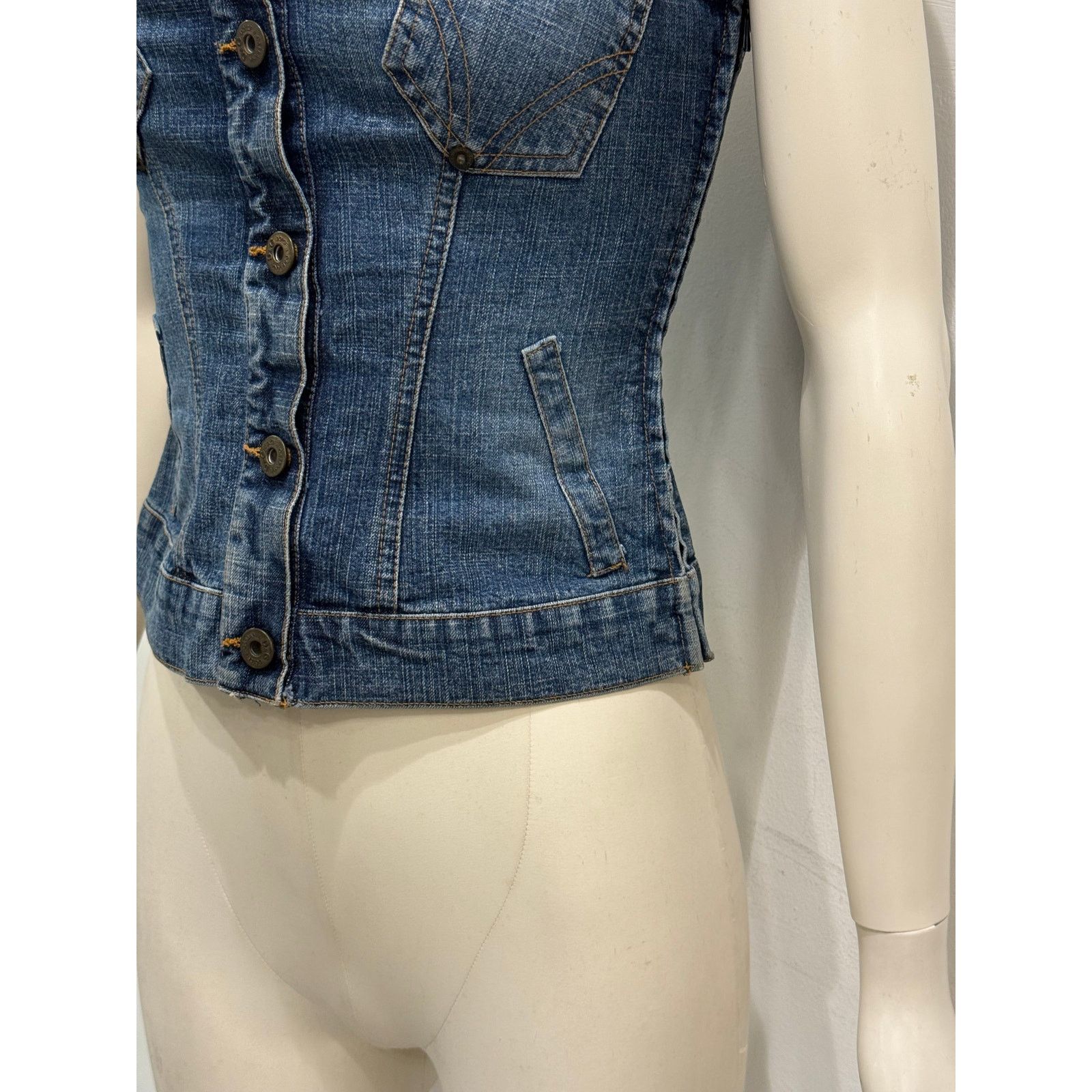 Dolce & Gabbana 2000s Dolce & Gabbana denim pocket corset Size S / US 4 / IT 40 - 6 Thumbnail