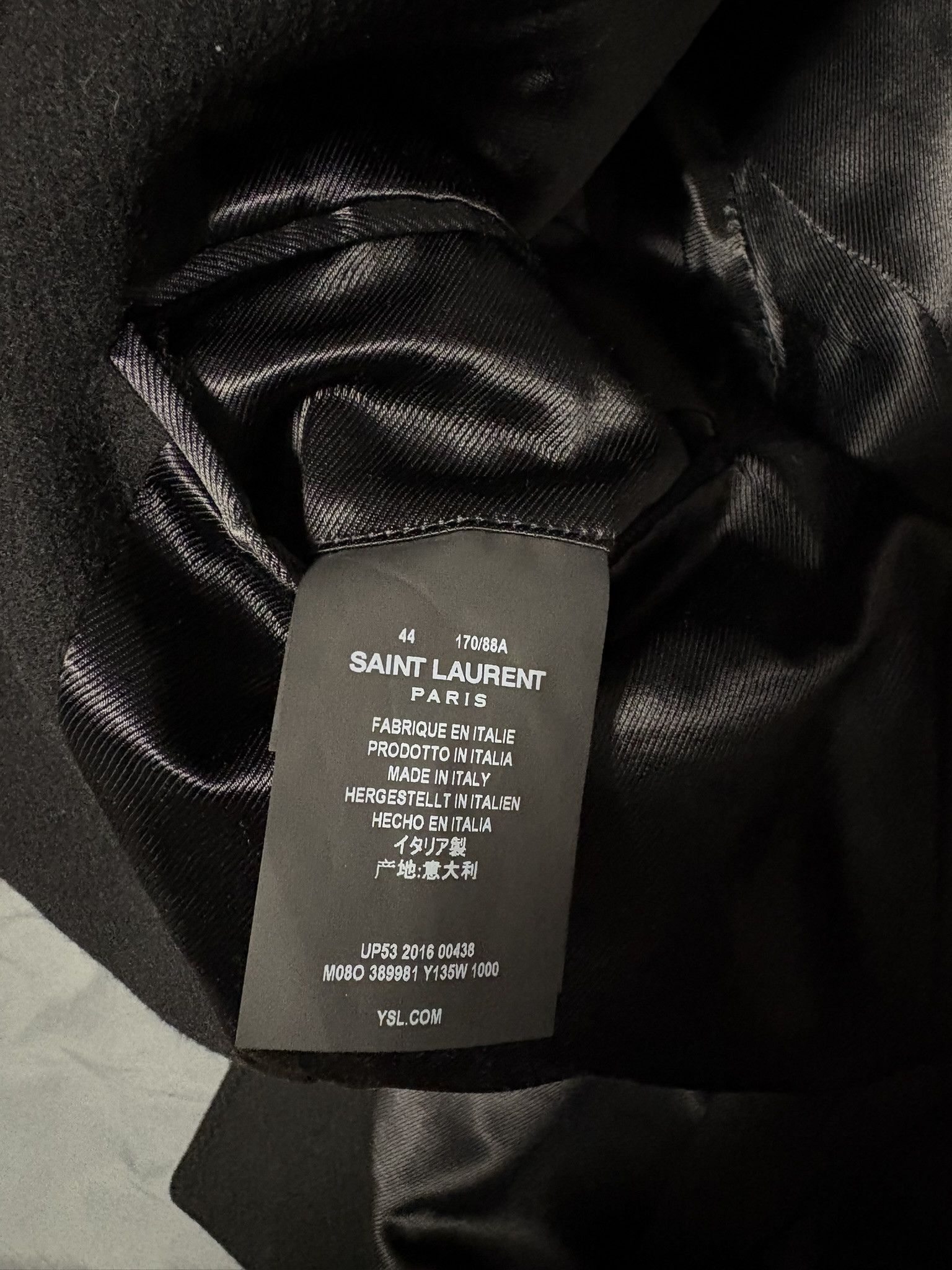 Saint Laurent Paris FW16 Black Wool Chesterfield Coat Size US S / EU 44-46 / 1 - 5 Thumbnail