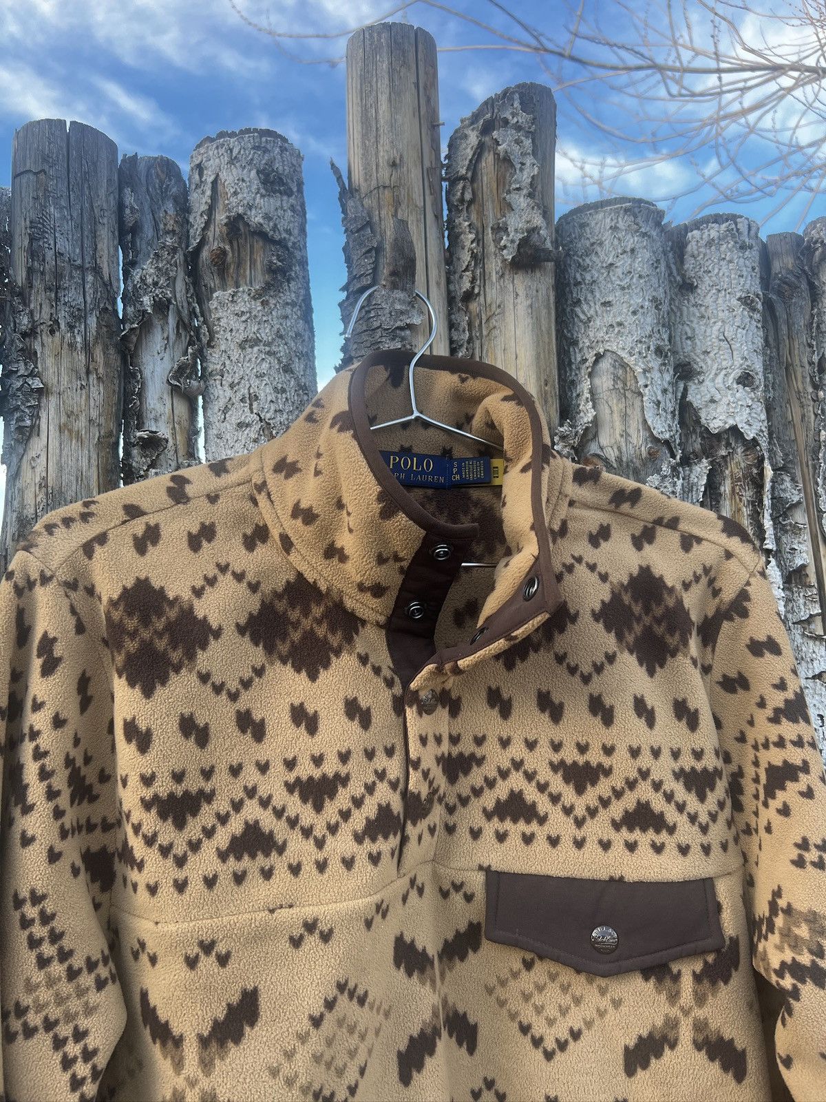 Polo Ralph Lauren Polo Ralph Lauren Fair Isle Snap Fleece Pullover Size US S / EU 44-46 / 1 - 2 Thumbnail
