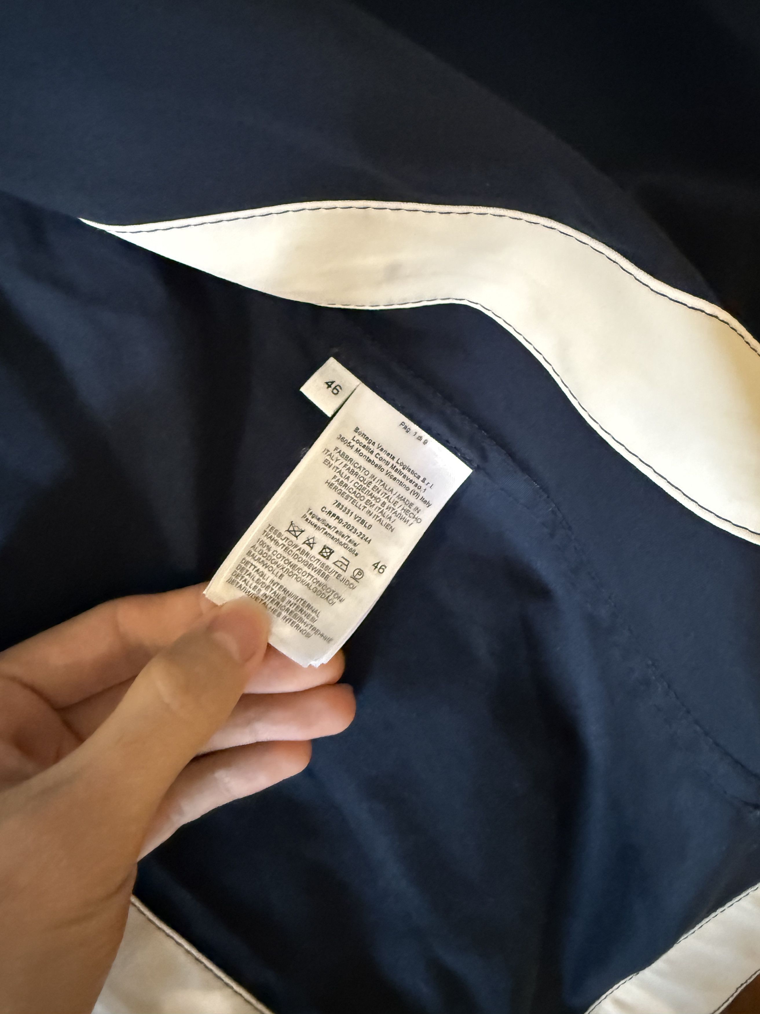 Bottega Veneta navy oversize shirt Size US S / EU 44-46 / 1 - 5 Thumbnail
