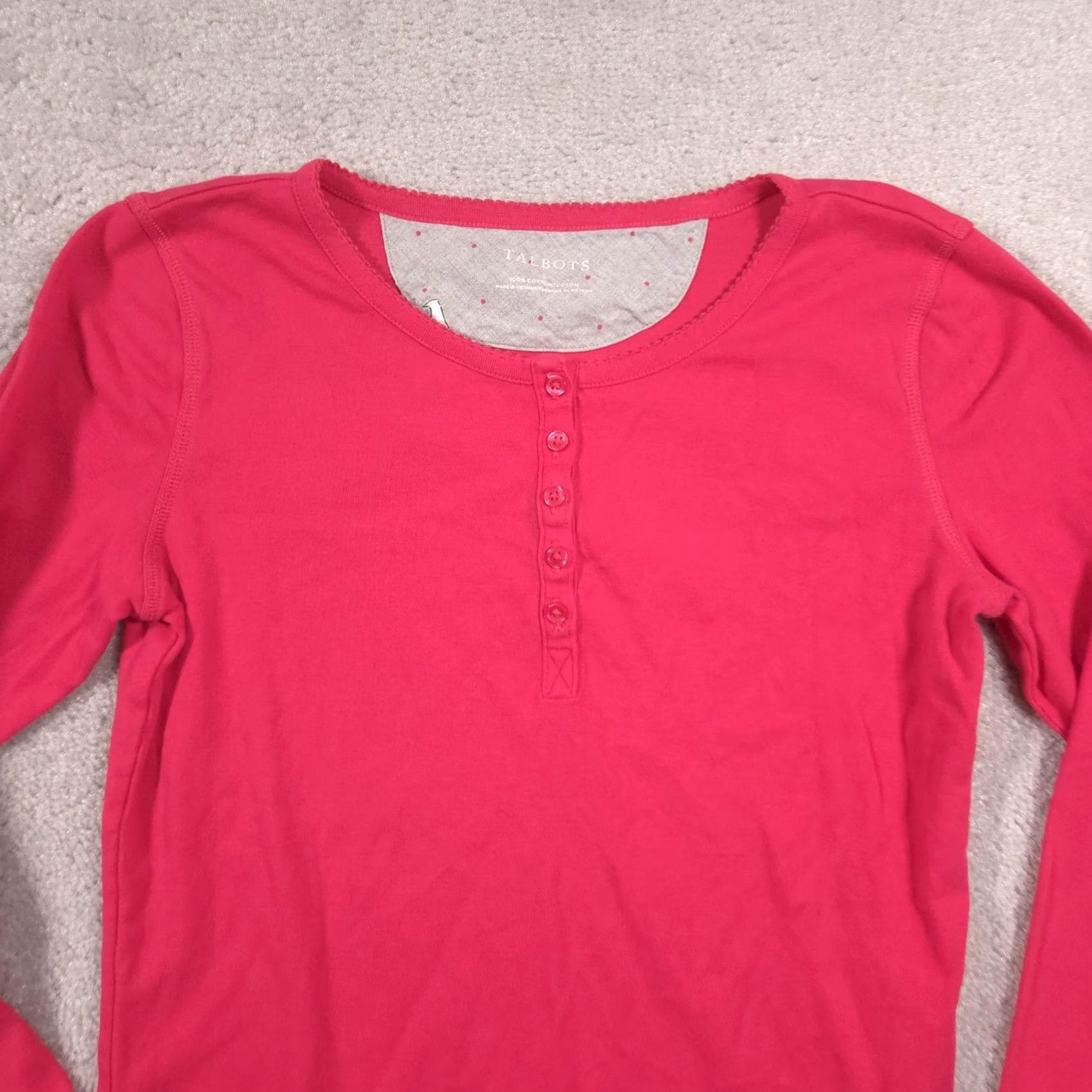 Talbots Talbots Shirt Womens Small Pink 100% Cotton Henley Long Sleeve Knit Top S Womens Pink 100% Cotton Henley Long Sleeve Knit Top Size S / US 4 / IT 40 - 3 Thumbnail
