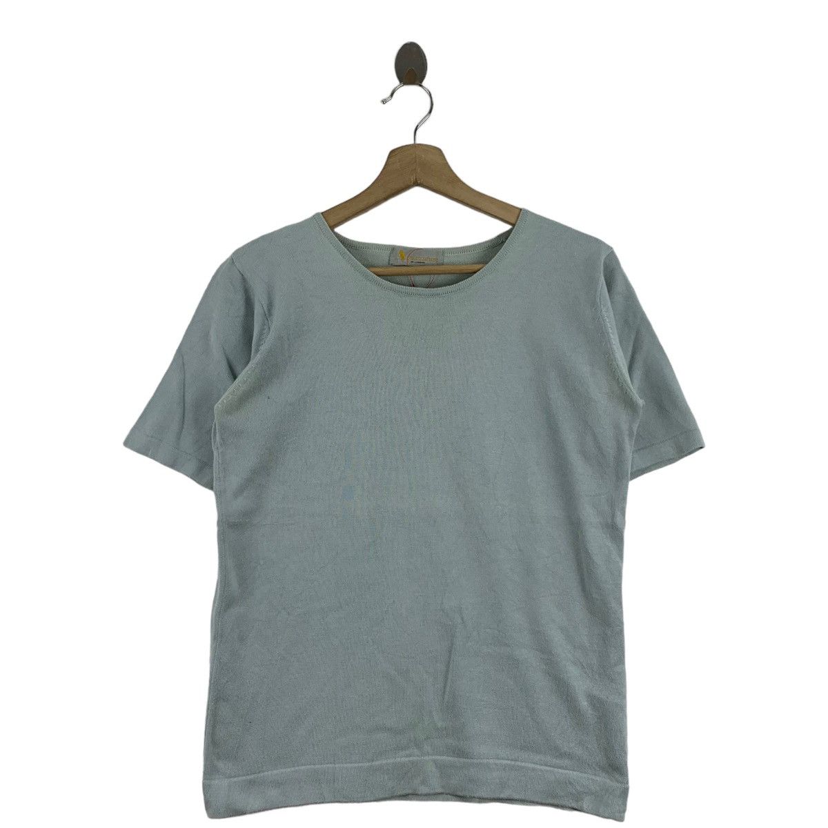 Aquascutum × Vintage Vintage AQUASCUTUM British Brand Plain Blue Shoer Sleeve Size US S / EU 44-46 / 1 - 1 Thumbnail