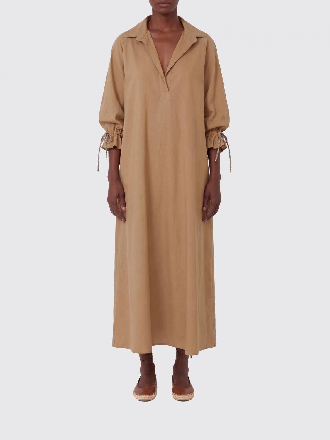 Max Mara Max Mara Dress Woman Beige Size M / US 6-8 / IT 42-44 - 1 Thumbnail