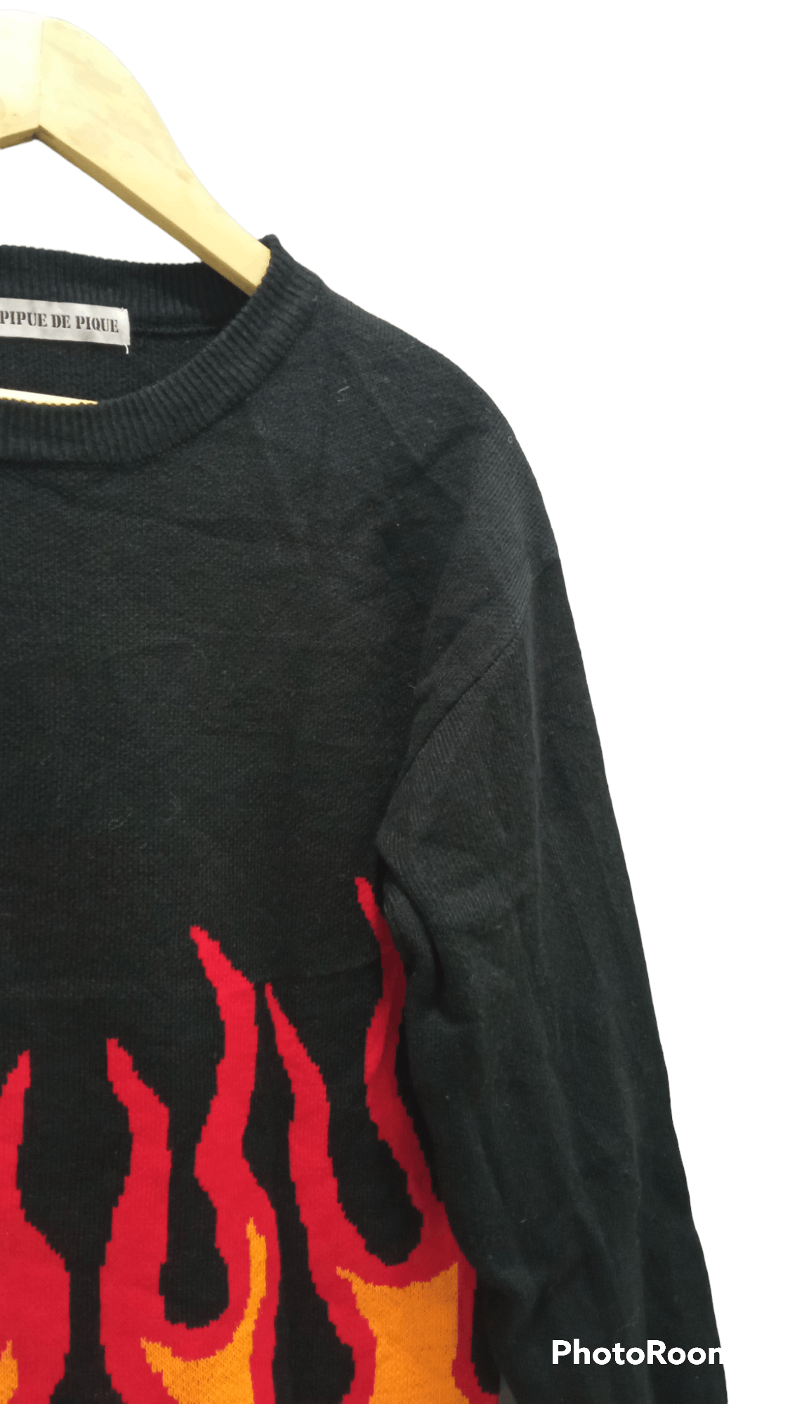 Japanese Brand × Vintage 🔥🔥Vintage Style Pipue De Pique Flame Sweatshirt Size US S / EU 44-46 / 1 - 6 Thumbnail
