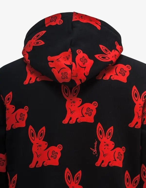 Amiri Amiri Black Rabbit Allover Hoodie Size US XS / EU 42 / 0 - 4 Thumbnail