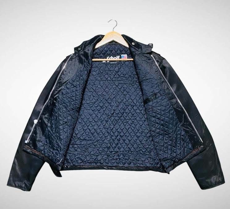 Schott 🔥SCHOTT NYC BLACK BLOUSON BIKERS CAFERACER JACKET Size US M / EU 48-50 / 2 - 3 Thumbnail