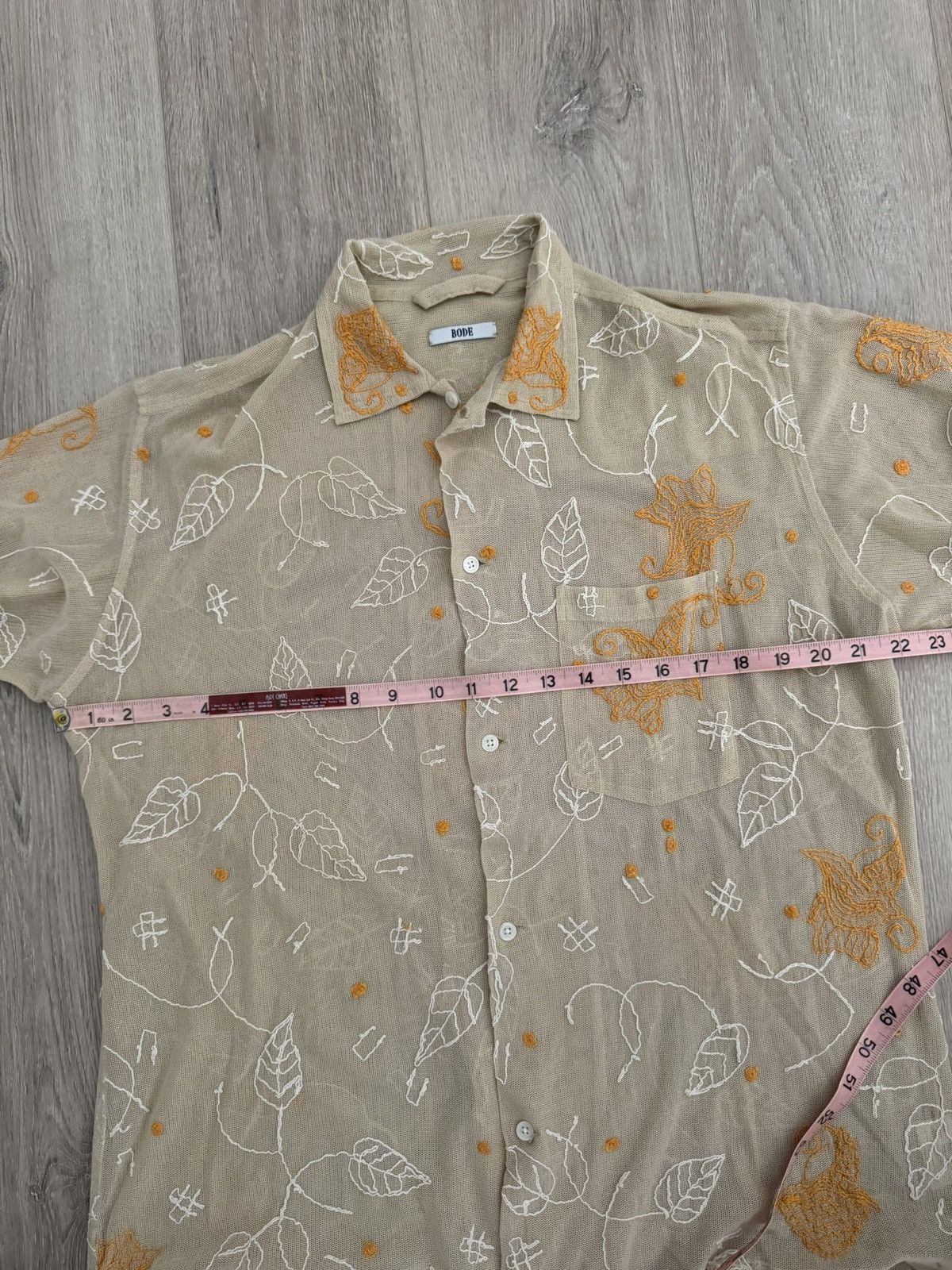 Bode Bode Lilium Short Sleeve Camp Collar Shirt Embroidered Size US S / EU 44-46 / 1 - 10 Thumbnail