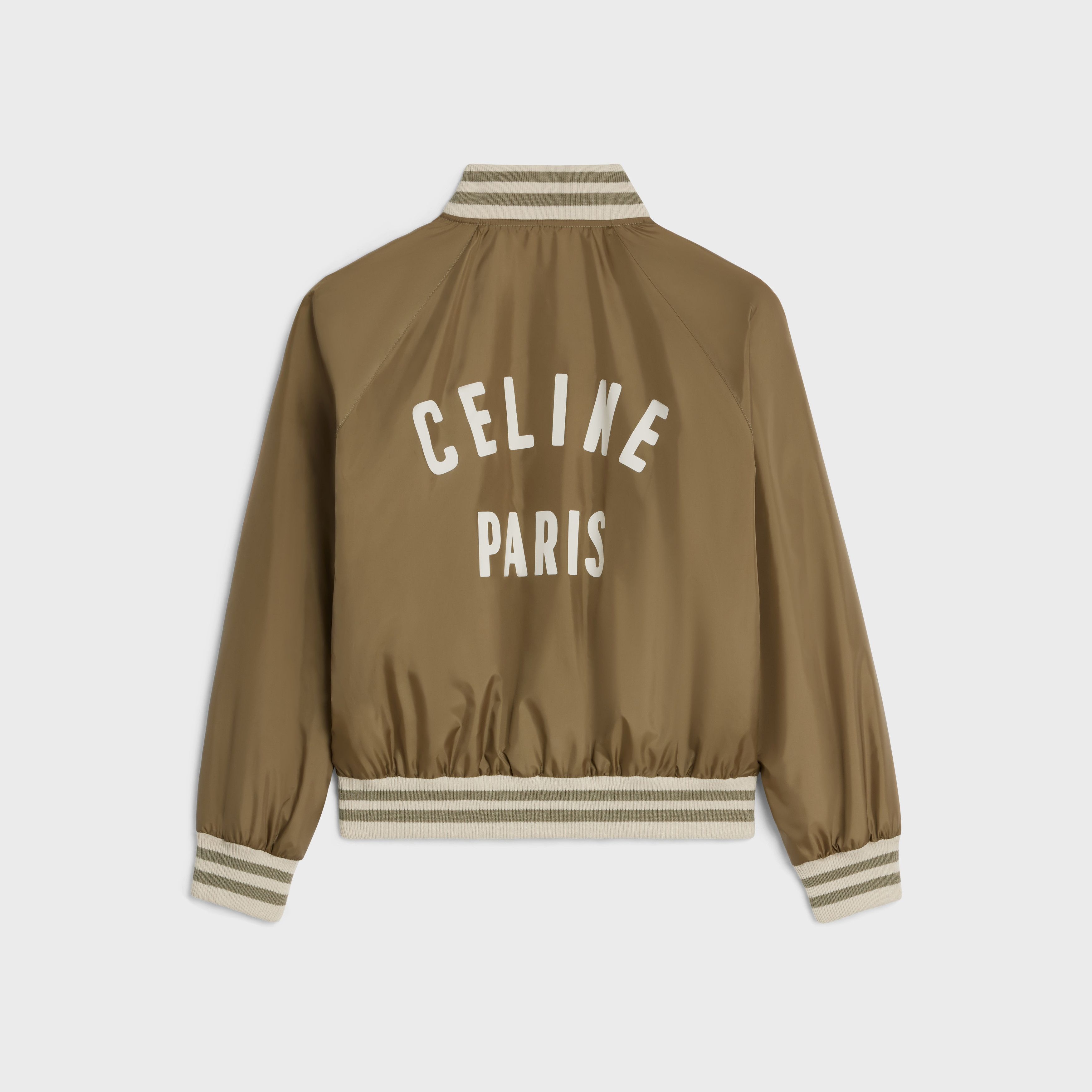 celine paris teddy jacket in lightweight nylon