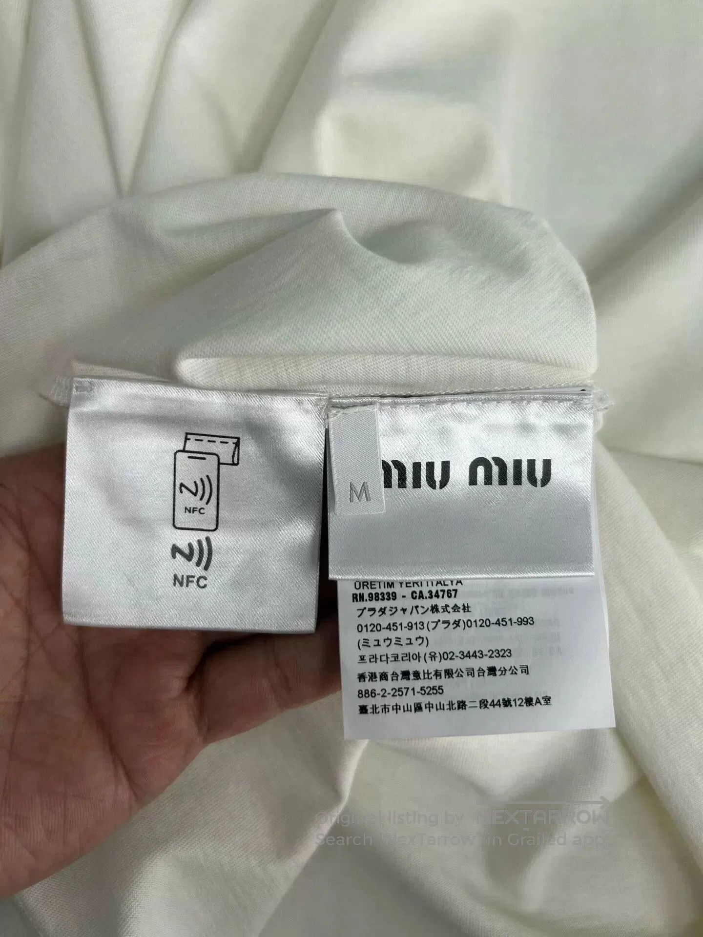Miu Miu Miumiu Black and White Long Sleeve Top. Size M / US 6-8 / IT 42-44 - 4 Thumbnail