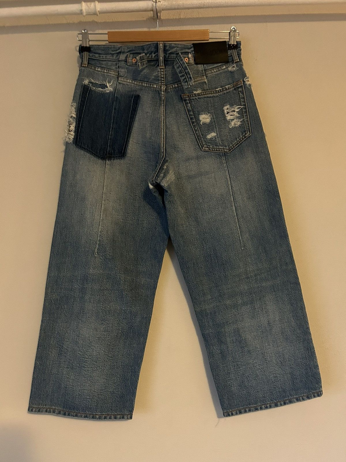 Givenchy Baggy Distressed Cropped Denim Jeans - Size 28 Size US 28 / EU 44 - 8 Thumbnail