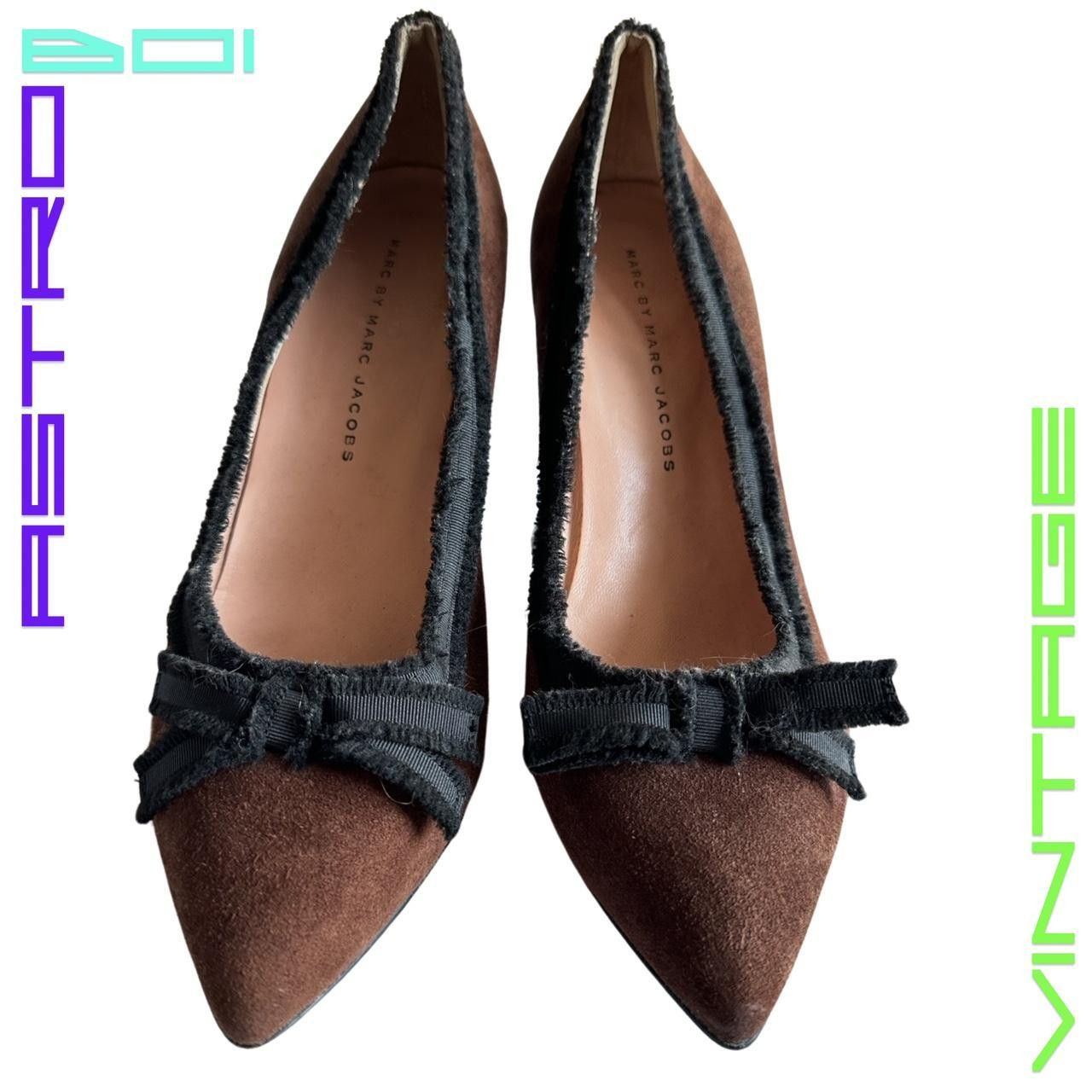 Marc by Marc Jacobs Marc By Marc Jacobs Y2k Brown Suede Bow Heels - 39 EU Size US 8 / IT 38 - 1 Thumbnail