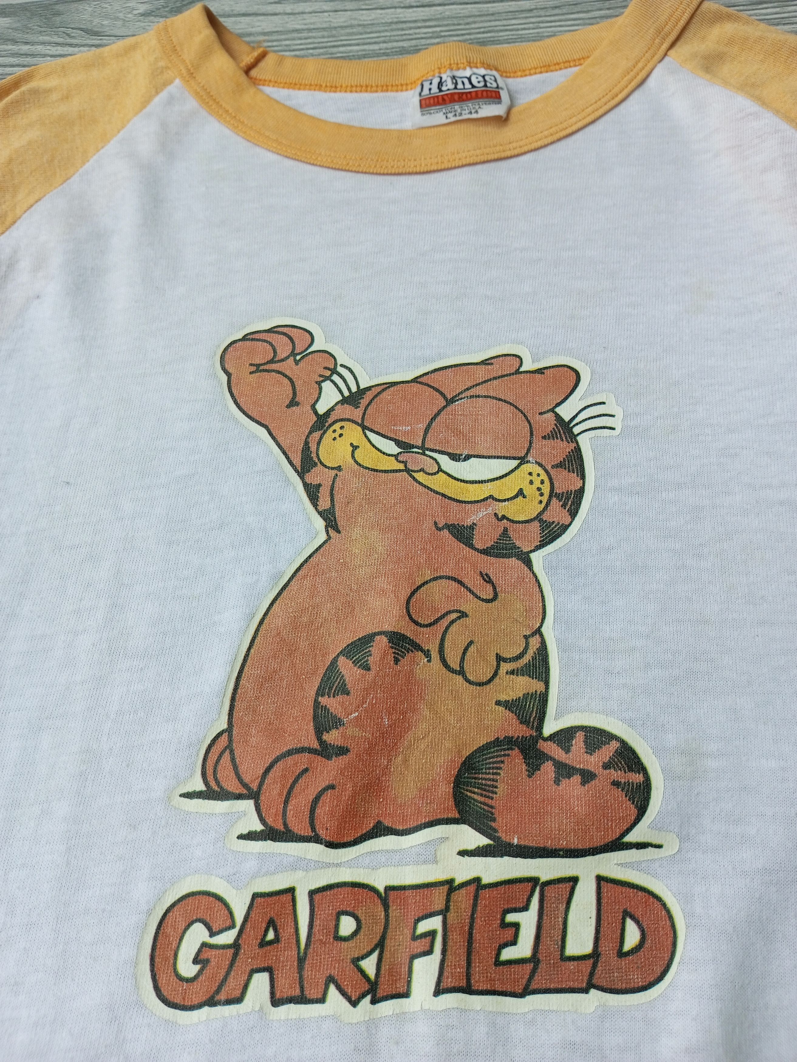 Other × Vintage 🔥HOT ITEM🔥Vintage Garfield 80's 50/50 Hanes tag Size US L / EU 52-54 / 3 - 4 Thumbnail