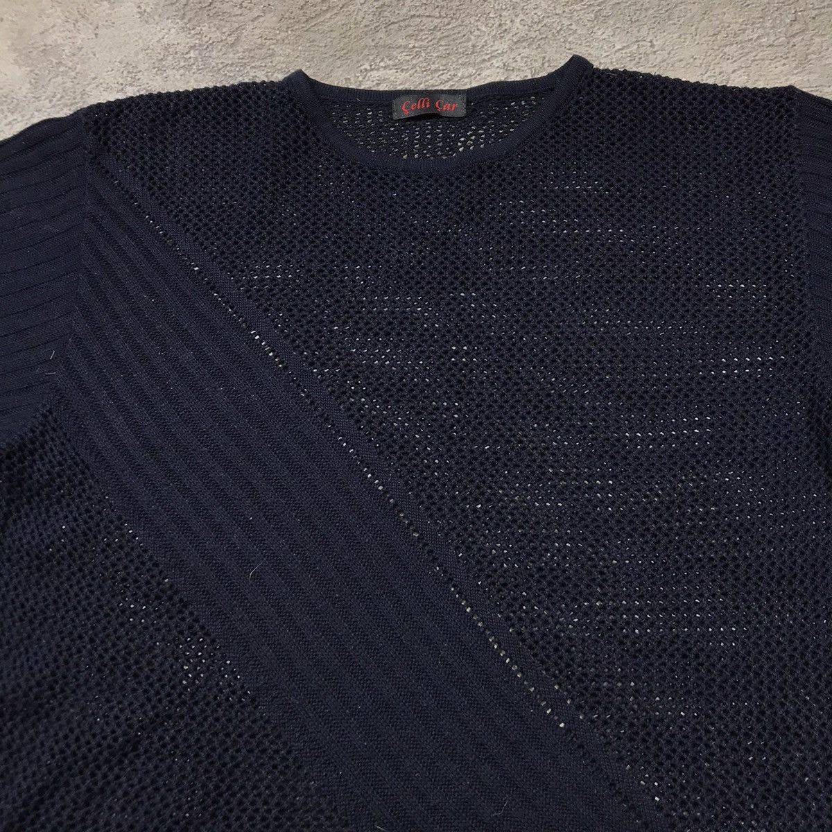 Vintage Vintage 90s Mesh Knit Crewneck Tee Streetwear Grunge Boxy M Size US M / EU 48-50 / 2 - 3 Thumbnail
