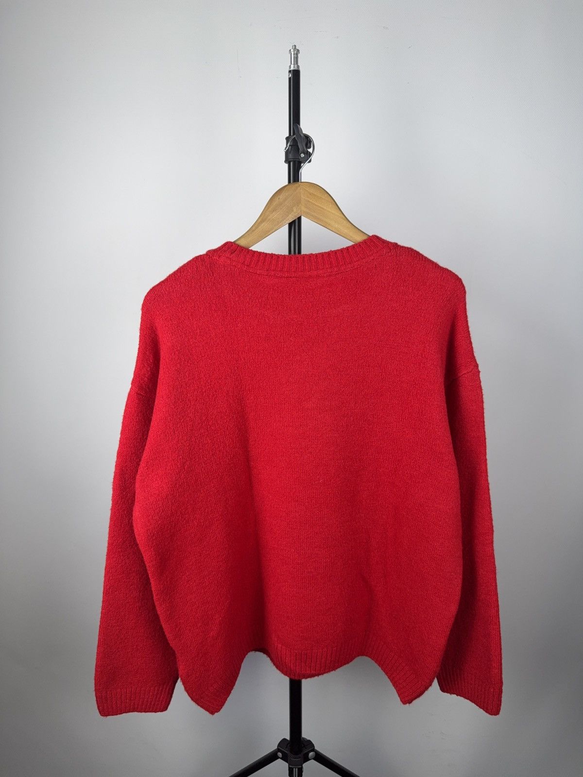 Disney × Vintage Disney Mickey Mouse Red Holiday Knit Sweater Xmas M Size US M / EU 48-50 / 2 - 6 Thumbnail