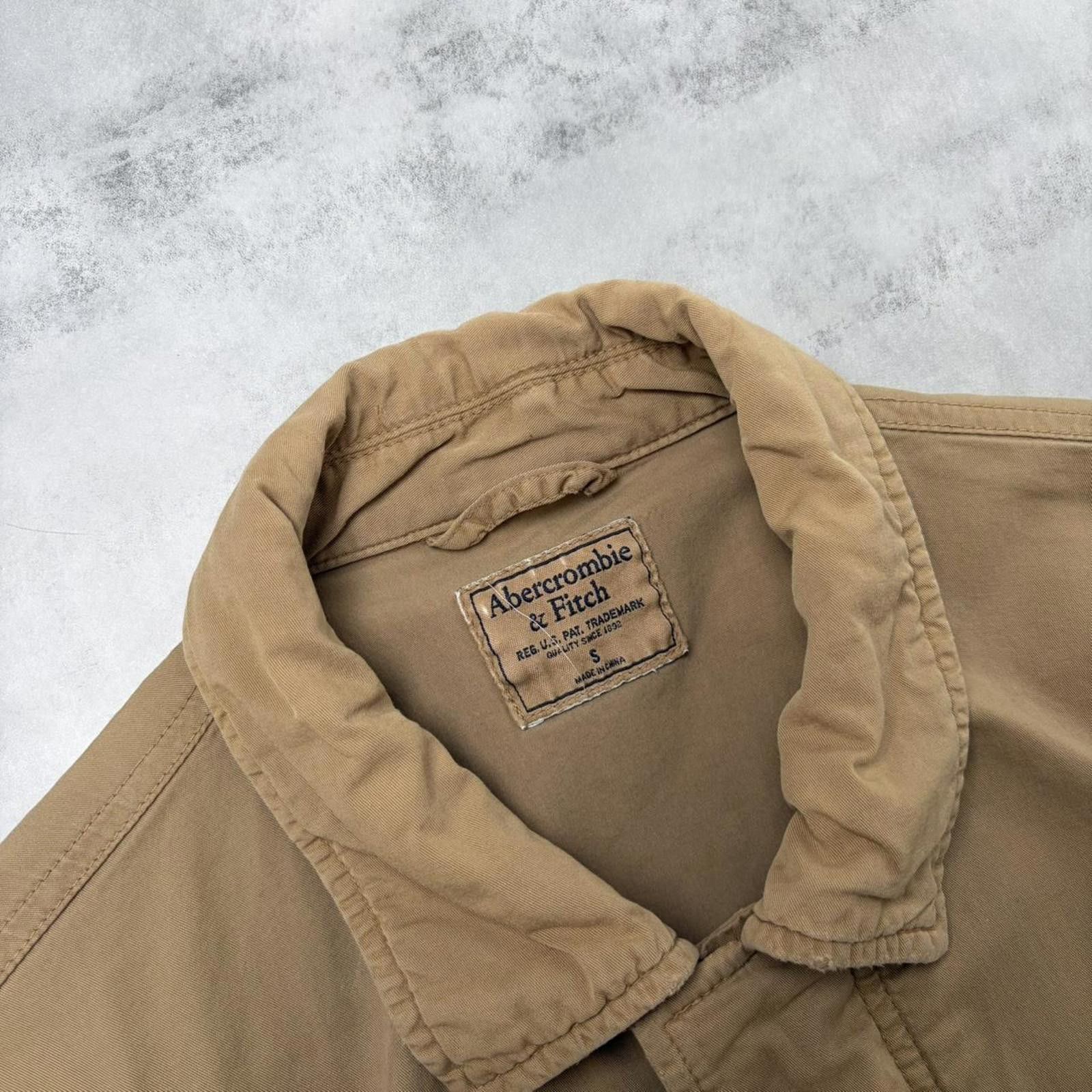 Abercrombie & Fitch Vintage Tan Abercrombie & Fitch Military Bomber Jacket Size US S / EU 44-46 / 1 - 6 Thumbnail