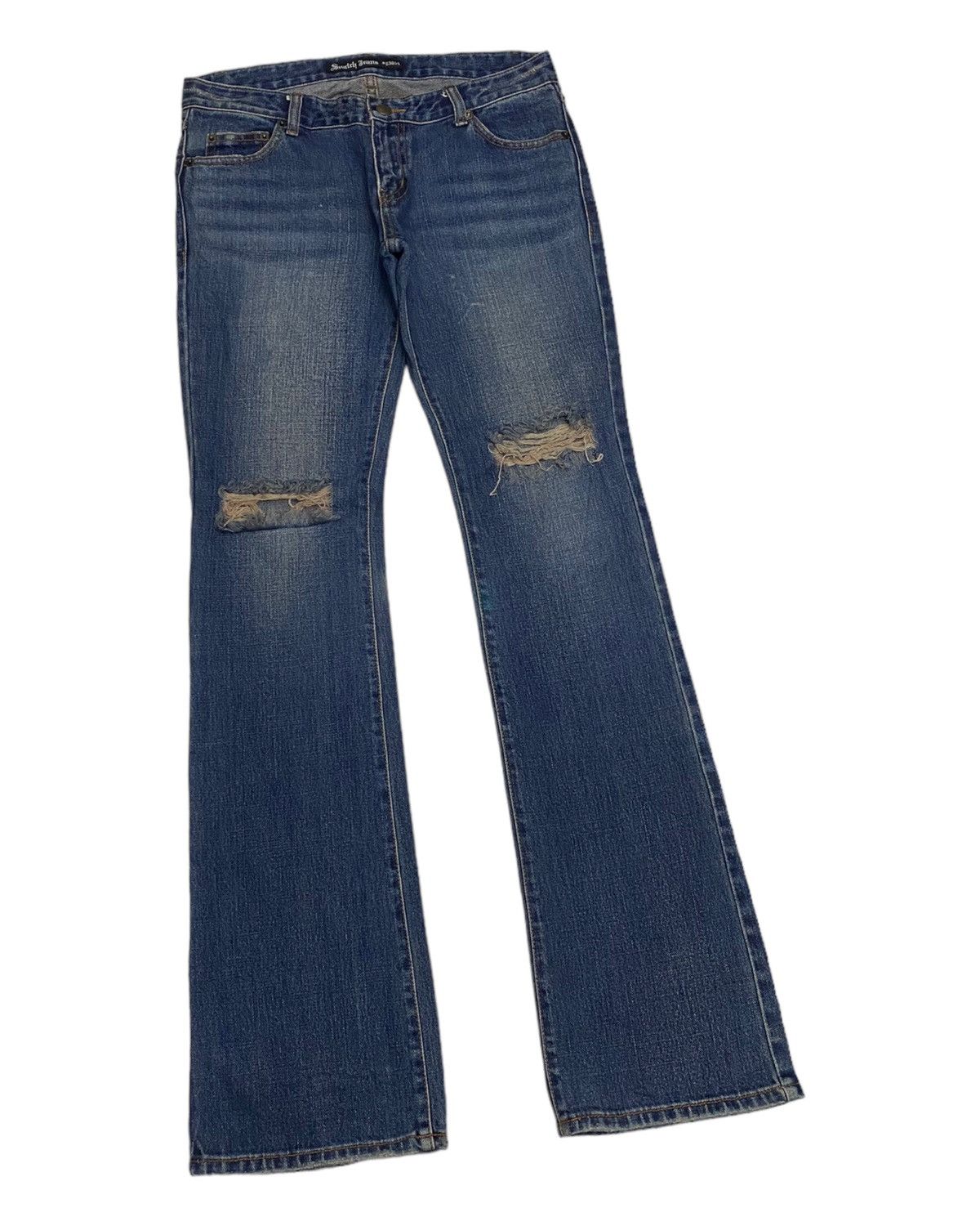 Hysteric Glamour FLARED🔥SNATCH JEANS DISTRESSED FLARE DENIM JEANS Size US 30 / EU 46 - 3 Thumbnail