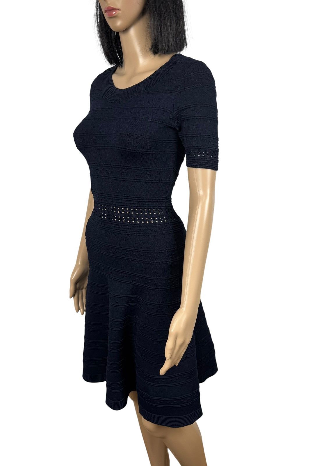 Sandro Sandro Viscose Knit Dress Knee Length Navy size 1 Size S / US 4 / IT 40 - 5 Thumbnail