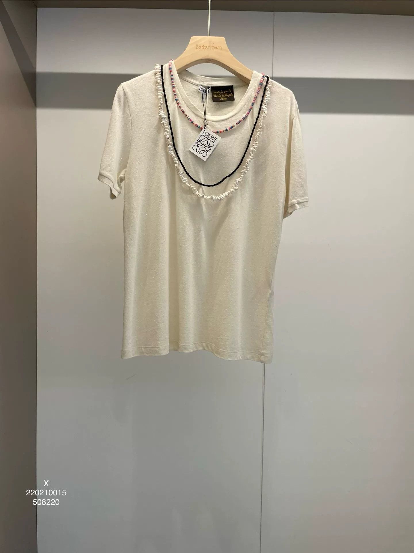 Loewe Loewe Beige Cotton T-shirt L Size US L / EU 52-54 / 3 - 1 Thumbnail