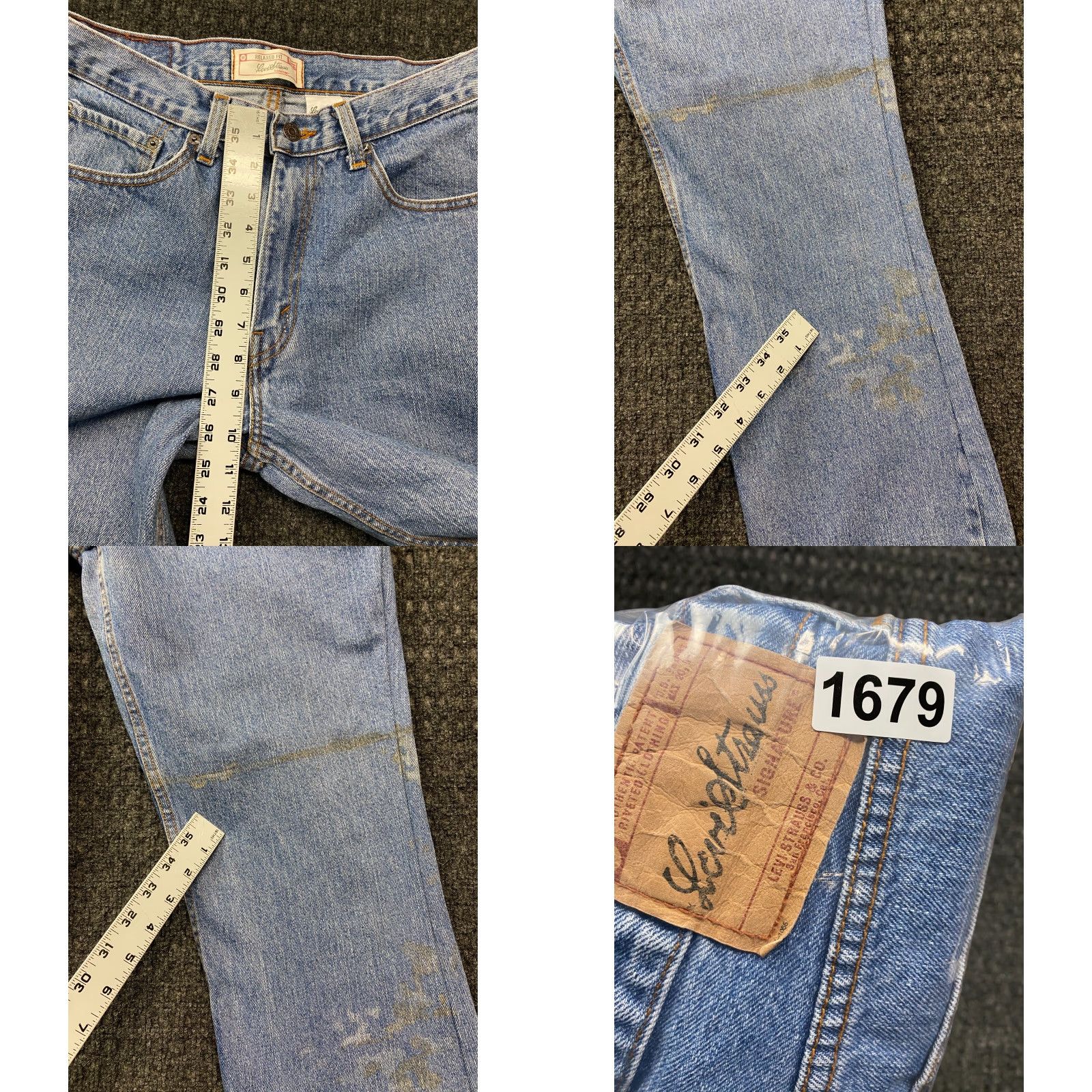Levi's VINTAGE Levi’s SIGNATURE Jeans Regular Bootcut 32 x 29 Men Blue Cotton Denim 90s Grunge Skater Distressed Pocket 5-Pocket Hemmed 29” Black? Size US 32 / EU 48 - 8 Thumbnail