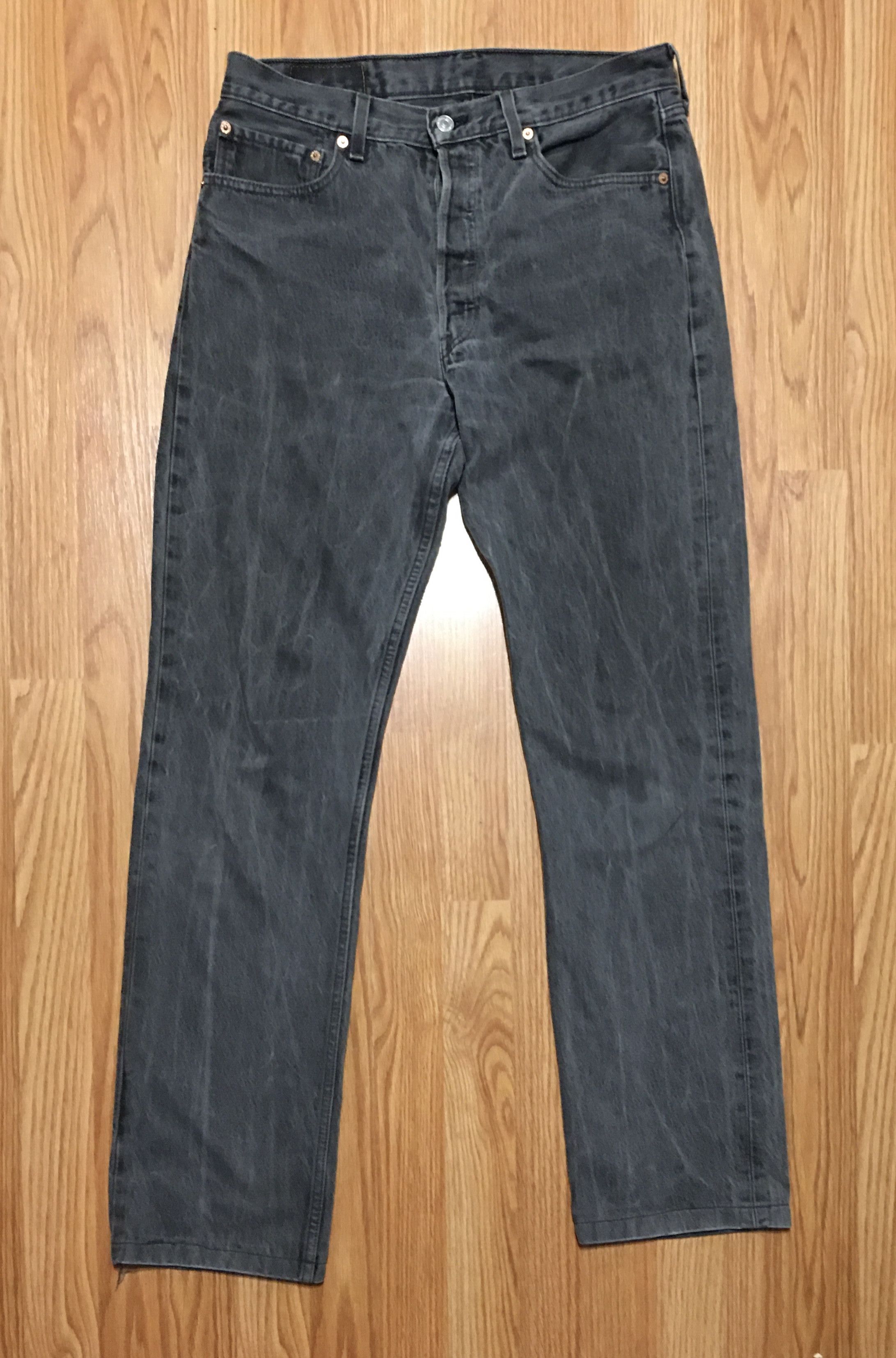 Levi's Vintage USA 1990s Levis 501-0660 Gray Jeans Pants W33 L34 Size US 34 / EU 50 - 1 Thumbnail