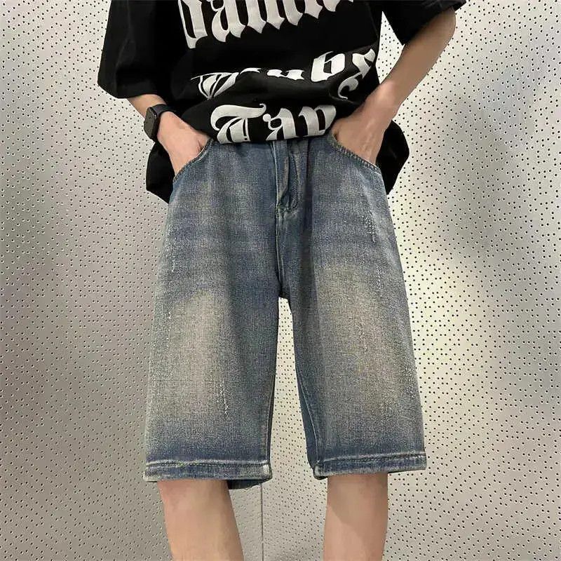 Japanese Brand Retro straight leg loose denim shorts Size US 32 / EU 48 - 2 Thumbnail
