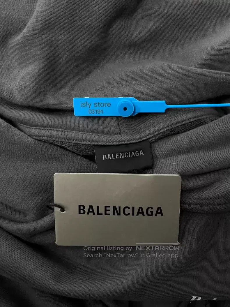 Balenciaga Balenciaga Logo Print Alphabet Casual Long Sleeve Hooded S Size US M / EU 48-50 / 2 - 5 Thumbnail