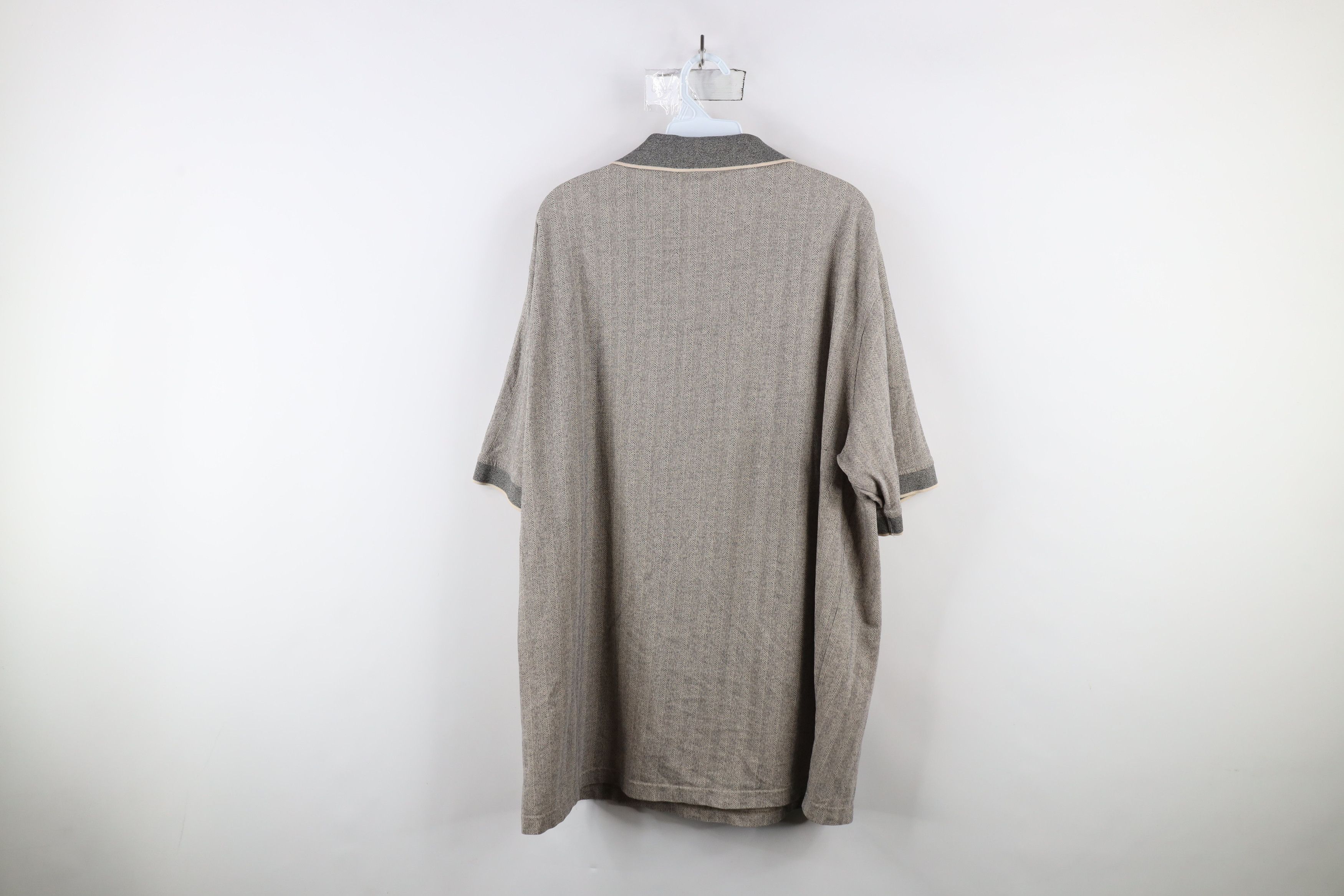 Vintage Vintage 90s Streetwear Herringbone Collared Polo Shirt Size US XL / EU 56 / 4 - 8 Thumbnail