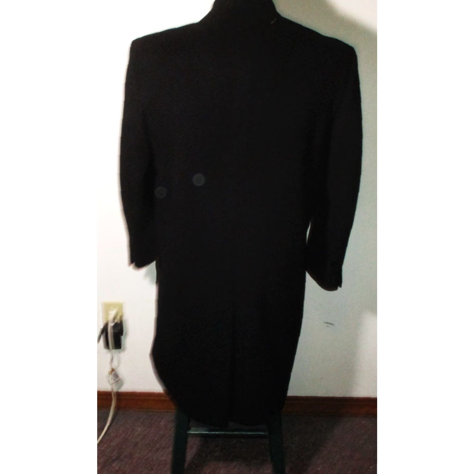 Jos. A. Bank JOS. A. BANK Navy Blue 100% Wool Overcoat Men's 40R Regular Size US XXS / EU 40 - 5 Thumbnail
