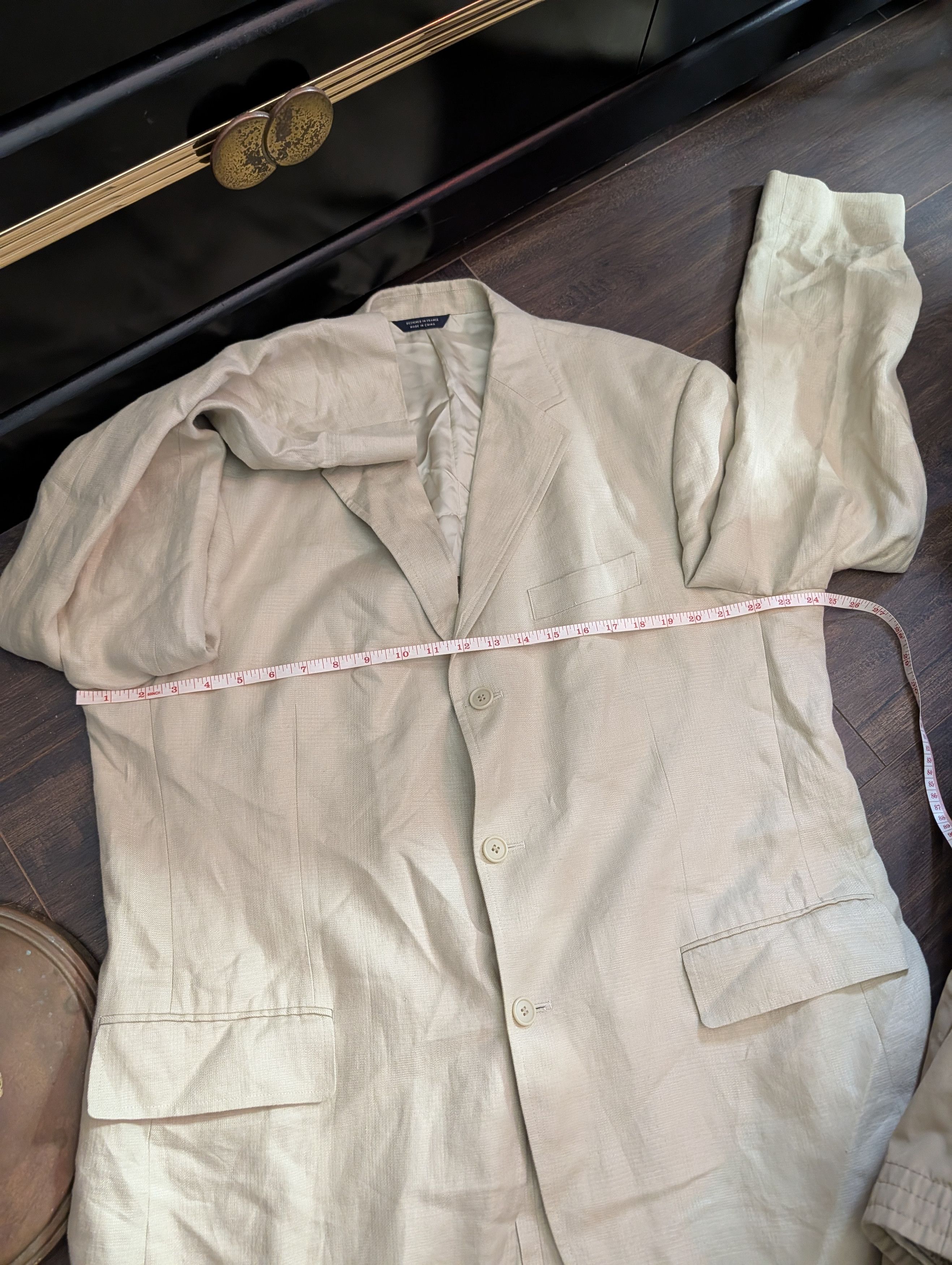 Faconnable Cream 100% pure LINEN unstructured sport coat XL Size US XL / EU 56 / 4 - 13 Thumbnail