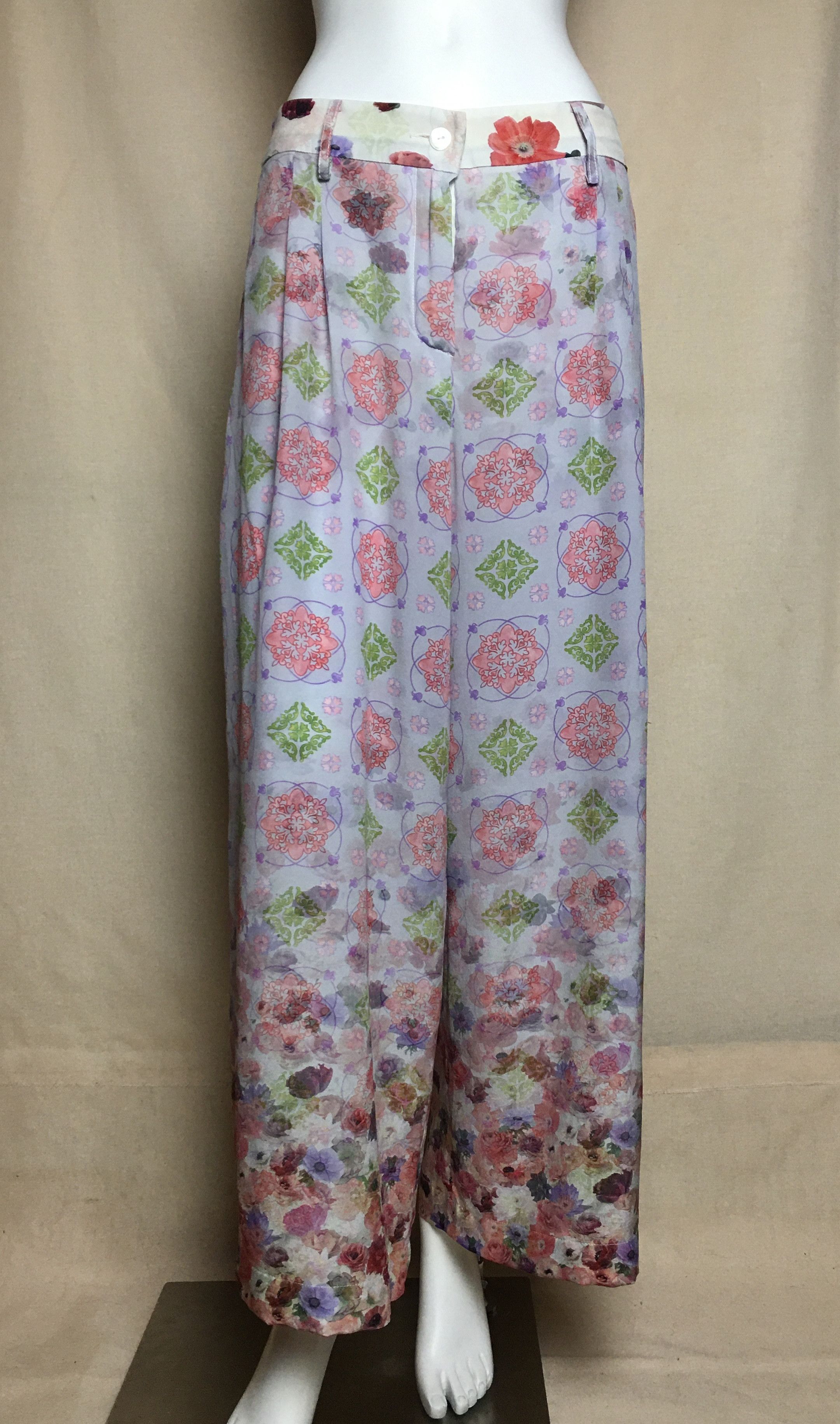 Artist Fortune New Silk 3/4 Palas Trousers Pants L /IT 46