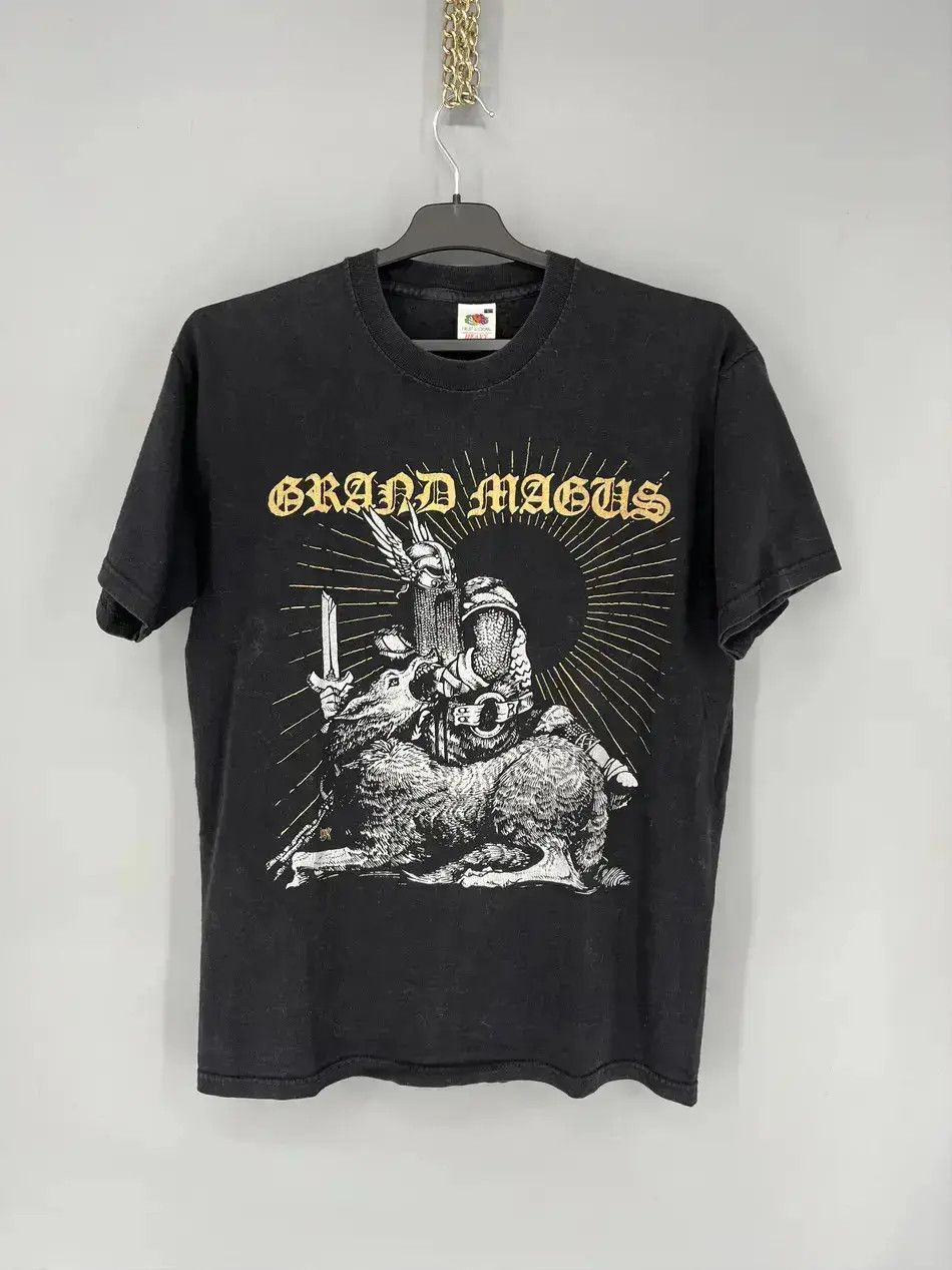 Band Tees Vintage Y2K Grand Magus Metal Band Grunge Faded Double Sided Size US M / EU 48-50 / 2 - 1 Thumbnail