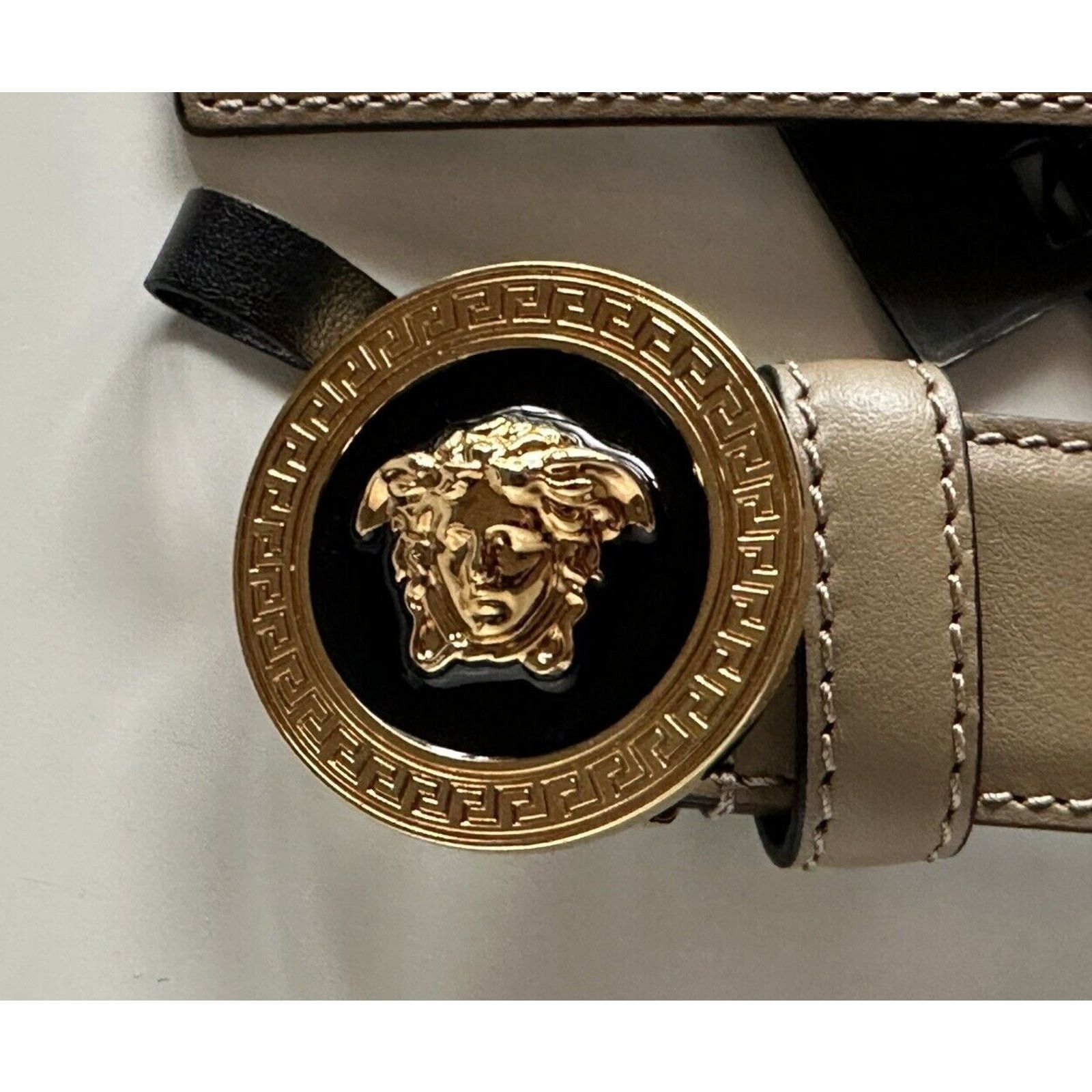 Versace Versace Medusa-Buckle Brown Leather Belt 125 (50) 1012369 Size ONE SIZE - 6 Thumbnail