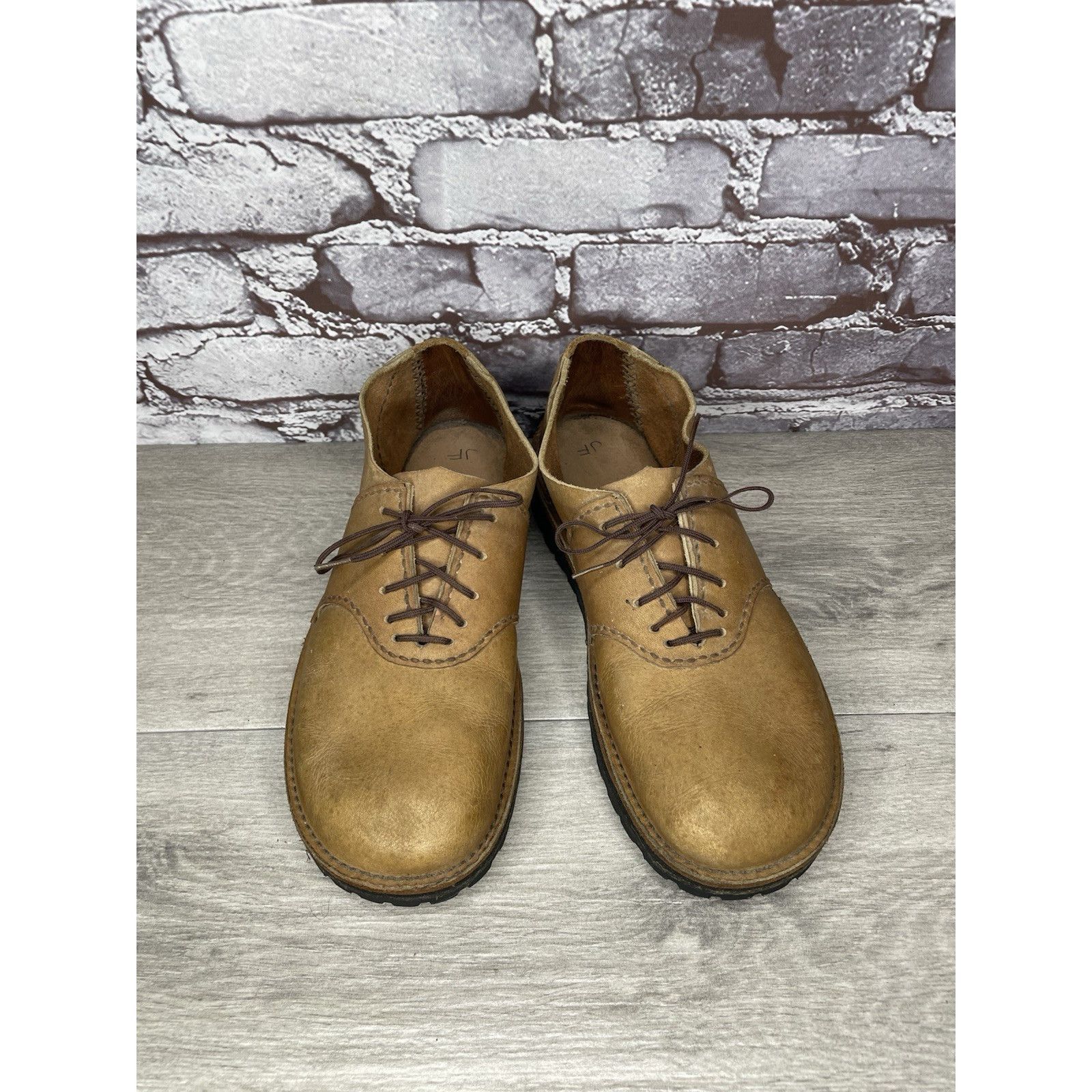 Vibram JF Vibram Brown Leather Casual Lace Up Oxfords Shoes Women S Size US 8.5 / IT 38.5 - 14 Thumbnail