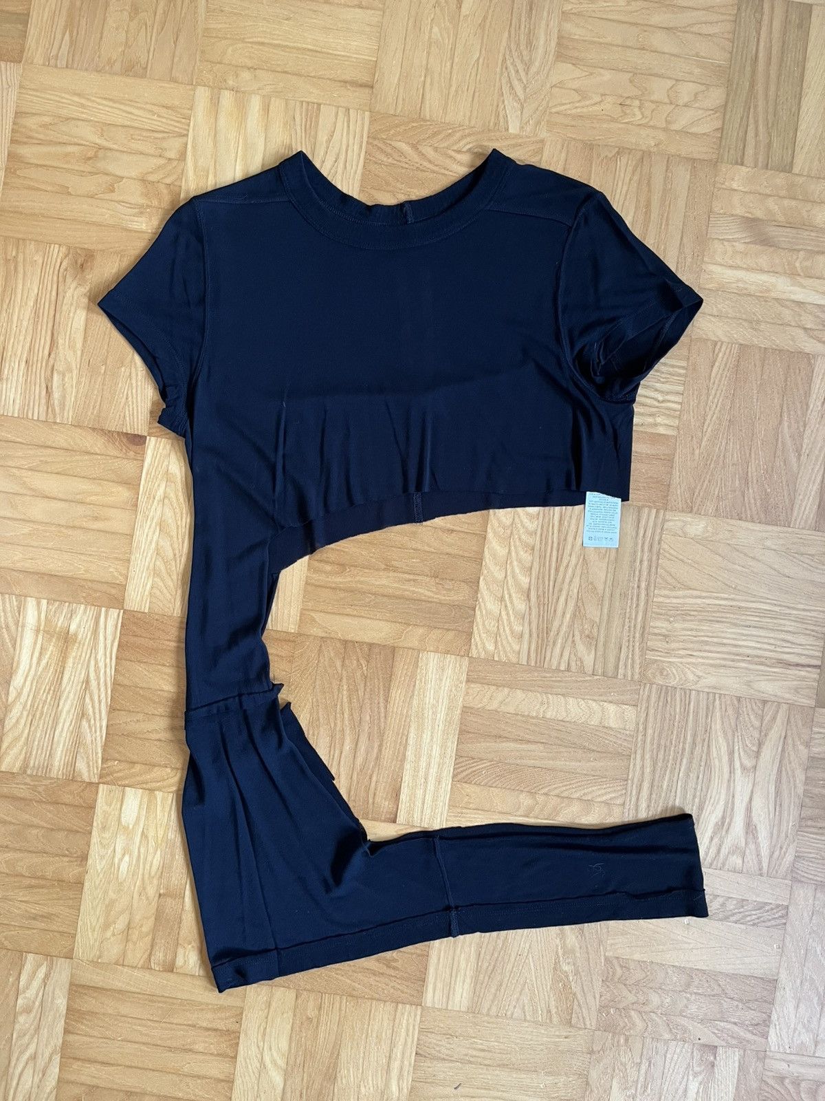Rick Owens Cropped level T-Shirt cut out Size L / US 10 / IT 46 - 1 Thumbnail