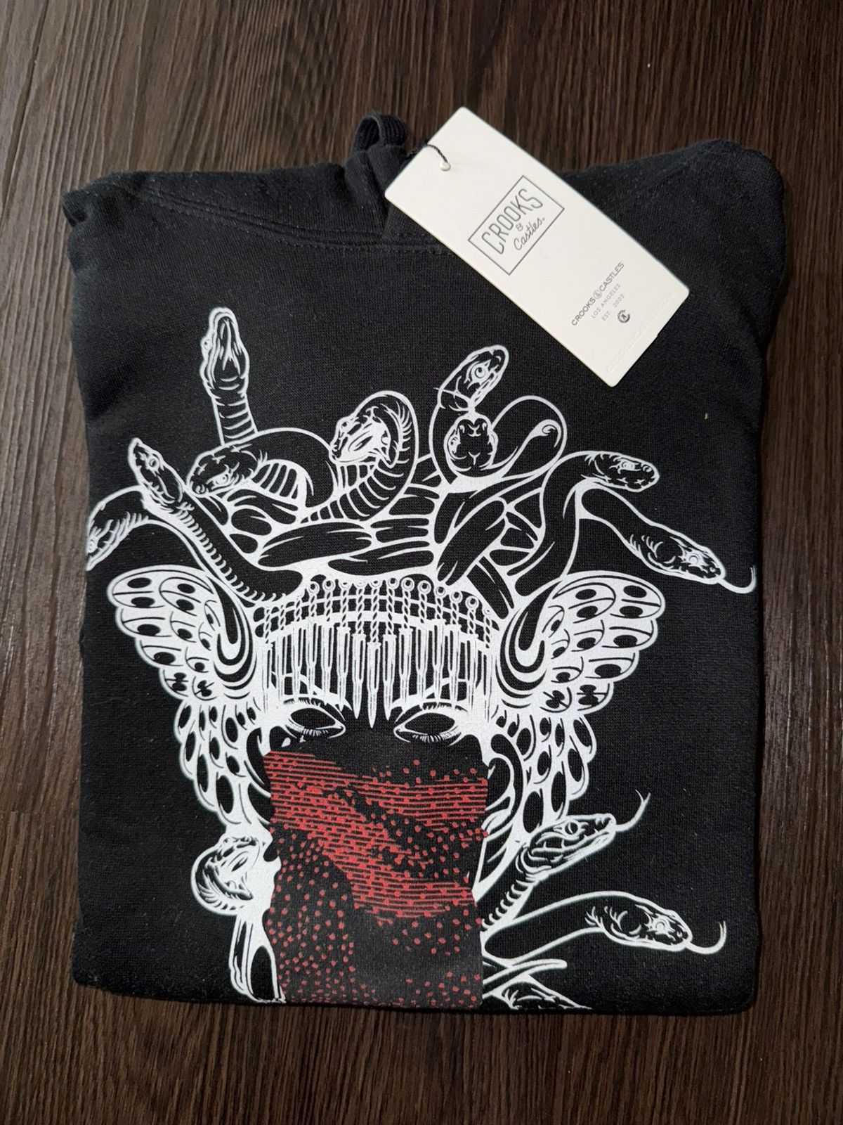 Crooks & Castles Crooks & Castles Medusa Geo Hoodie Black/White/Red Sz M Size US M / EU 48-50 / 2 - 1 Thumbnail