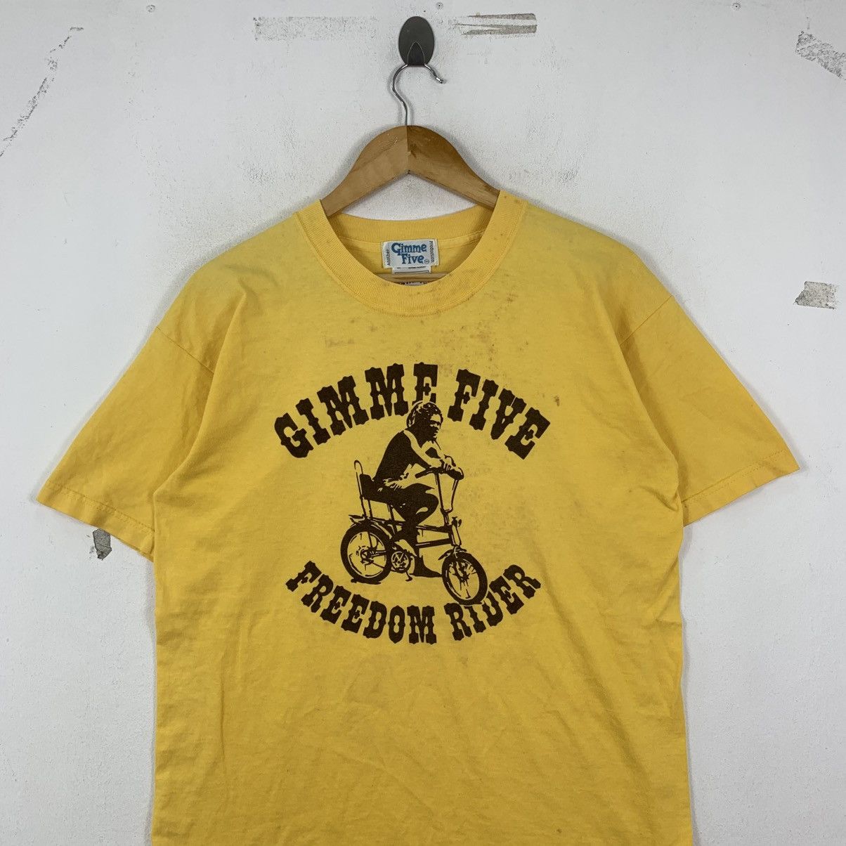 Gimme Five Vintage 90s GIMME FIVE Freedom Rider Japanese Brand Tshirt Size US M / EU 48-50 / 2 - 3 Thumbnail