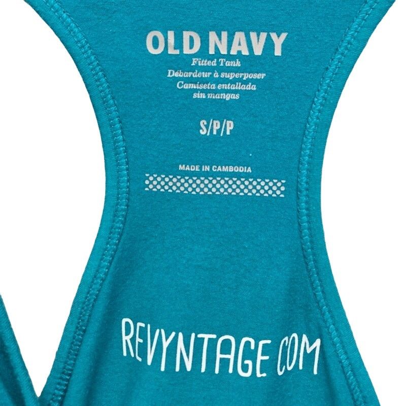 Old Navy Hand Printed Womens Small Cotton Earth Day Fitted Tank Top Size S / US 4 / IT 40 - 4 Thumbnail