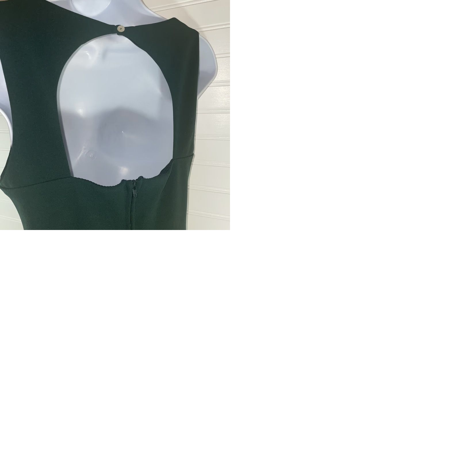 Vintage VINTAGE B Darlin Women Dress Sleeveless Green V-Neck Peak A Boo Back 3/4 Size XS / US 0-2 / IT 36-38 - 9 Thumbnail