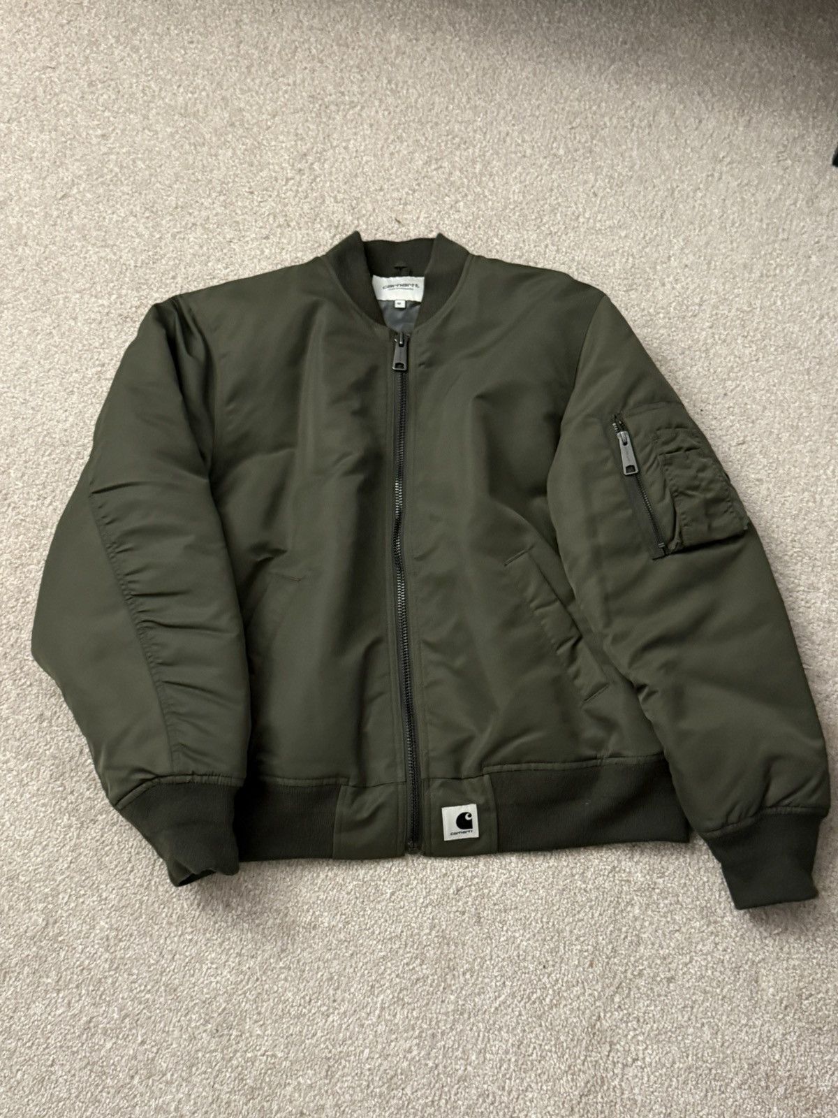 Carhartt Wip Carhartt Wip Khaki Olten Bomber Jacket Size US M / EU 48-50 / 2 - 2 Thumbnail