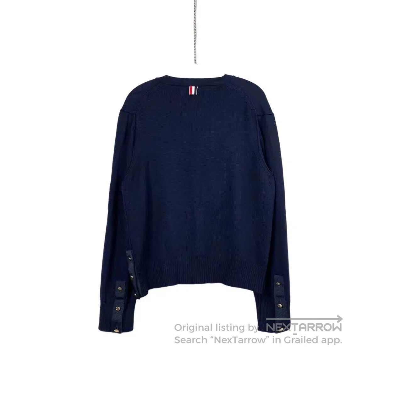 Thom Browne Thom Browne Size 4 Cashmere cardigan with gold buttons| Size XL / US 12-14 / IT 48-50 - 2 Thumbnail