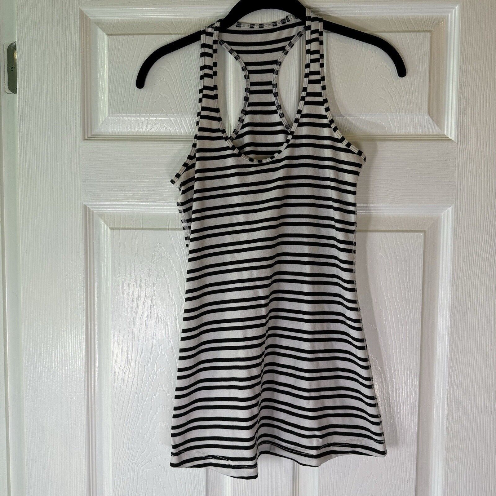 Lululemon LULULEMON Cool Racerback Tank Top Black White Apex Stripe 0 Size XS / US 0-2 / IT 36-38 - 3 Thumbnail