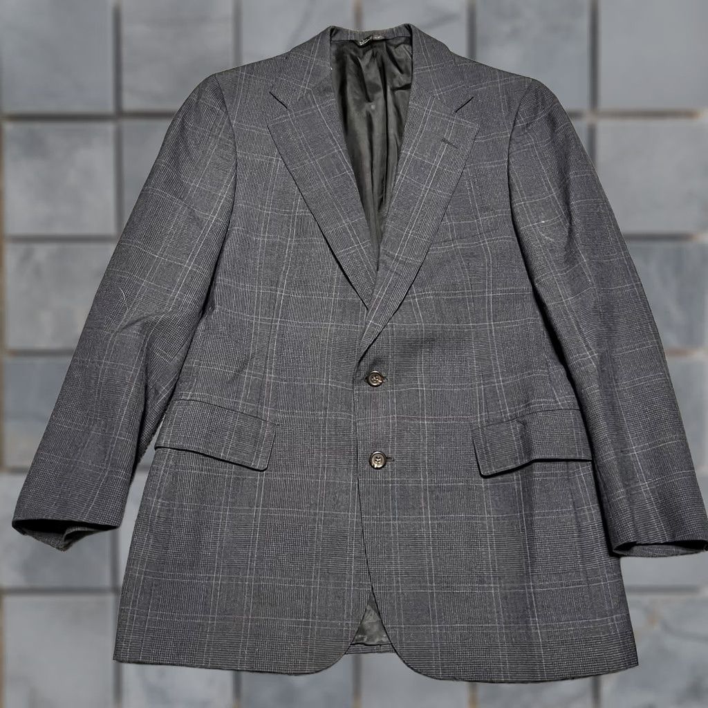 Polo Ralph Lauren VINTAGE Ralph Lauren Polo Blazer University Club Mens 40 Gray Plaid Coat Regular Size Mens Size US L / EU 52-54 / 3 - 1 Thumbnail