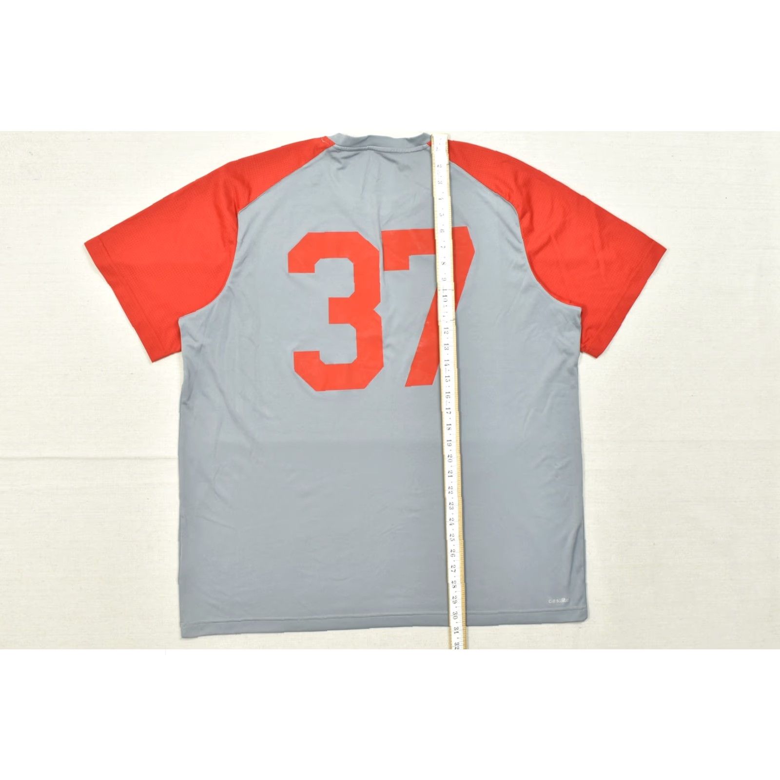 Adidas Adidas Climalite Miami Hurricanes #37 T-Shirt Men 2XL Grey Red Raglan Athletic Size US XXL / EU 58 / 5 - 4 Thumbnail