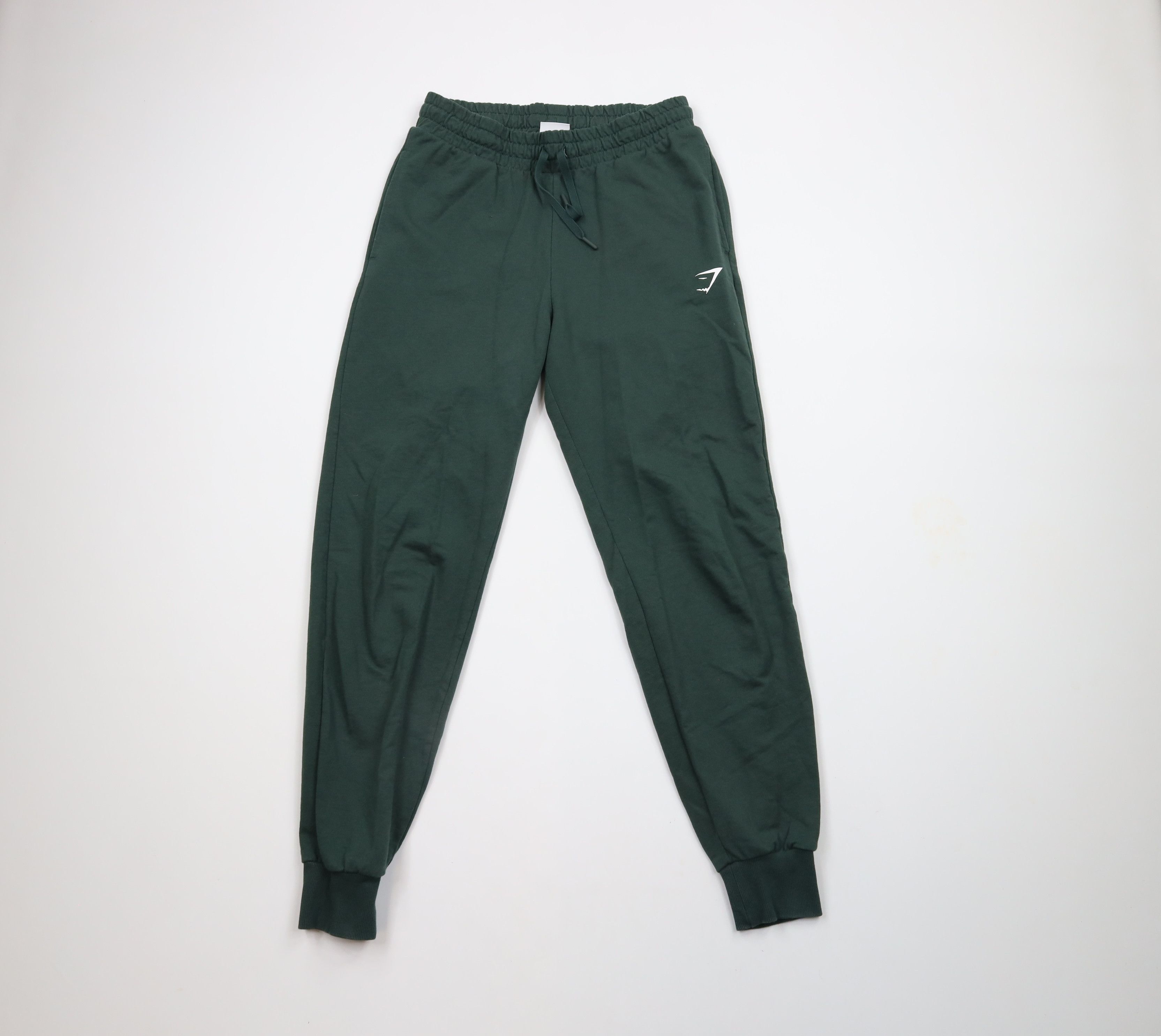 Gymshark × Vintage Gymshark Logo French Terry Cuffed Sweatpants Joggers Green Size 30 - 1 Thumbnail